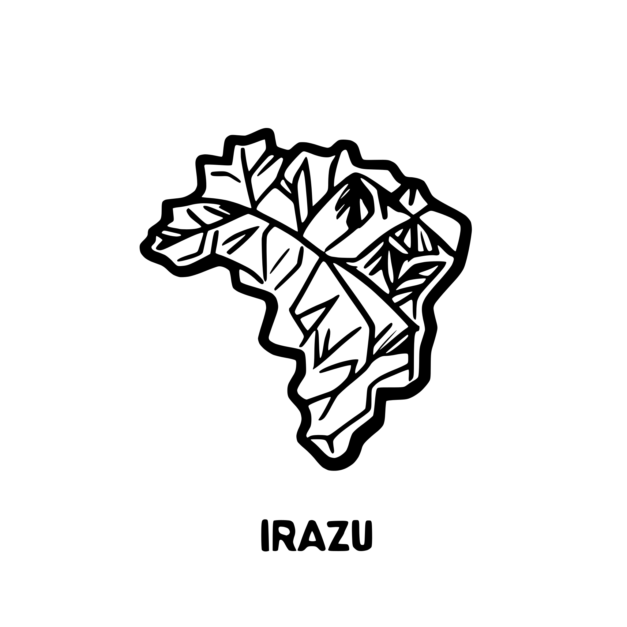 AI-generated SVG of a outlined brazil map