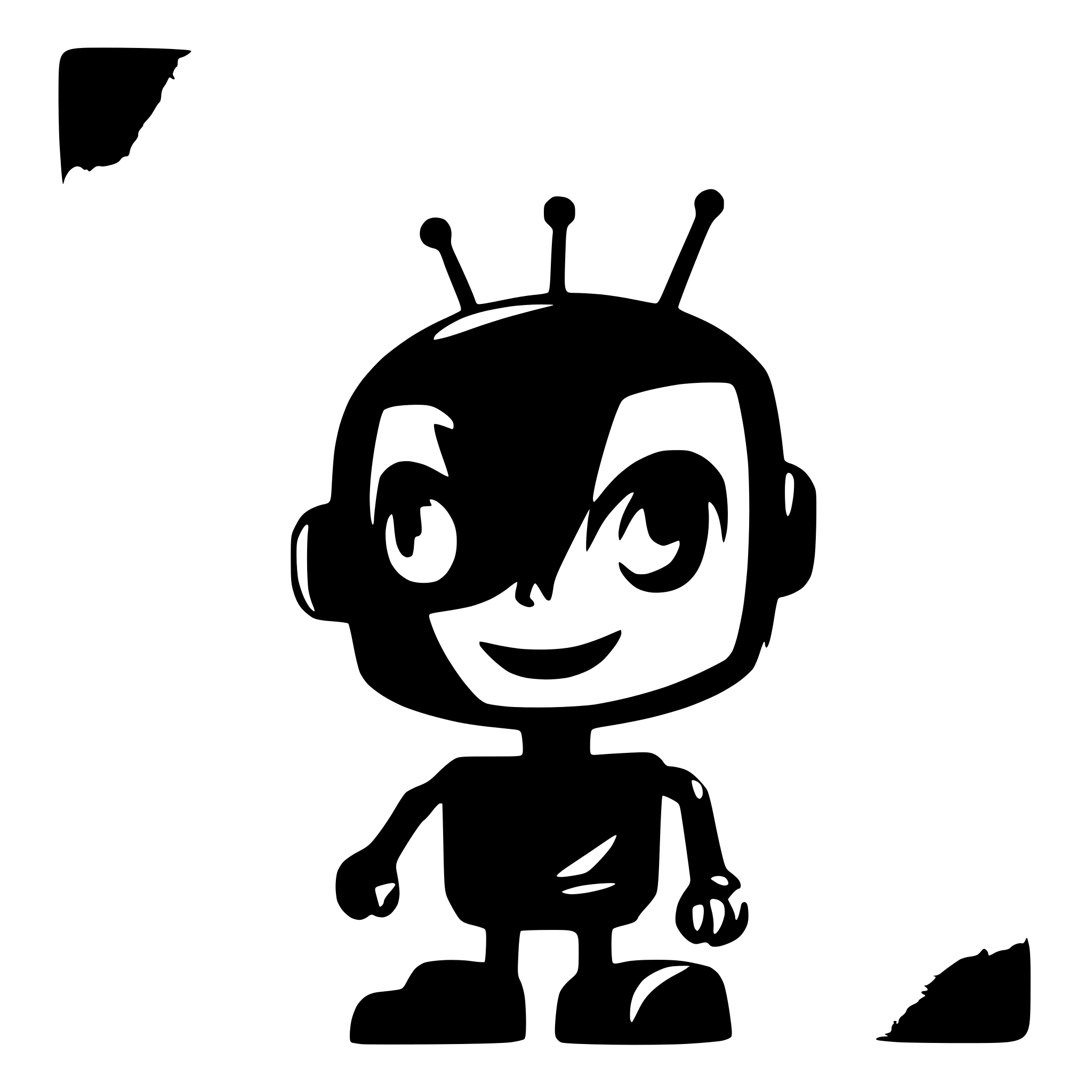 AI-generated SVG of a Create the silhouette of the face of a robot cheerful AI-generated SVG of a Create the silhouette of the face of a robot cheerful