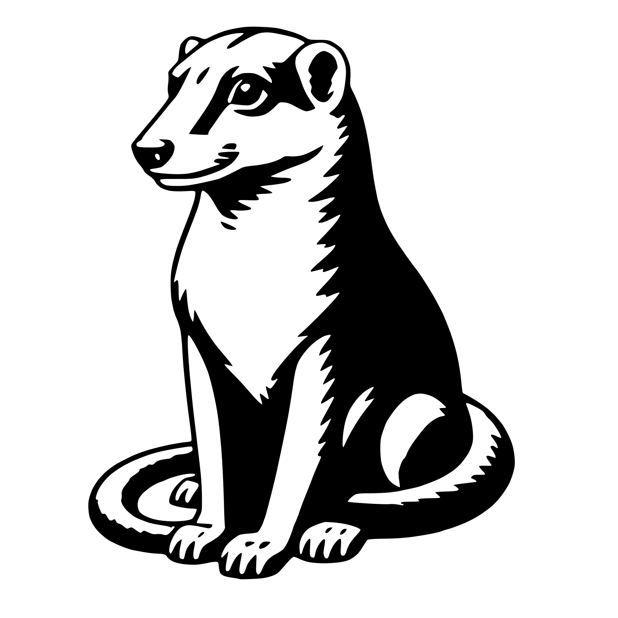 AI-generated SVG of a mongoose with monocle