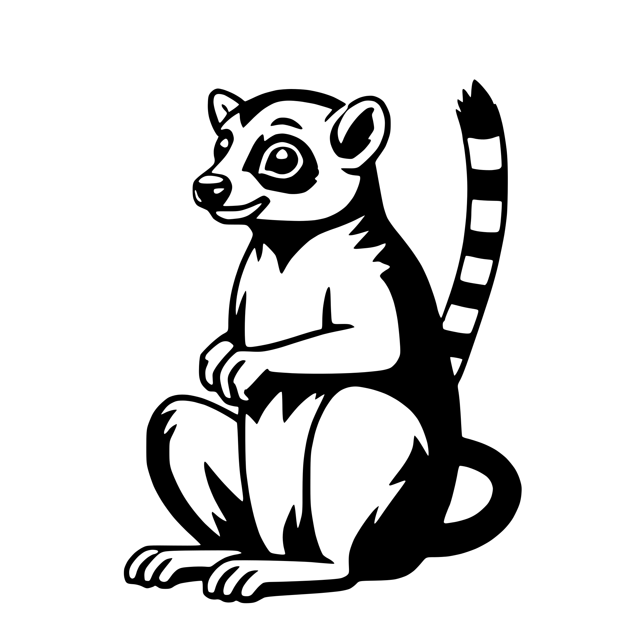 AI-generated SVG of 'lemur'