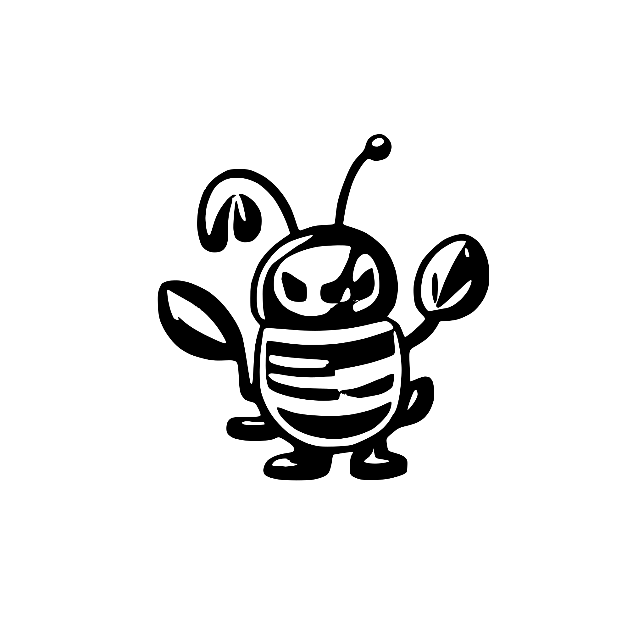 AI-generated SVG of a happy ant