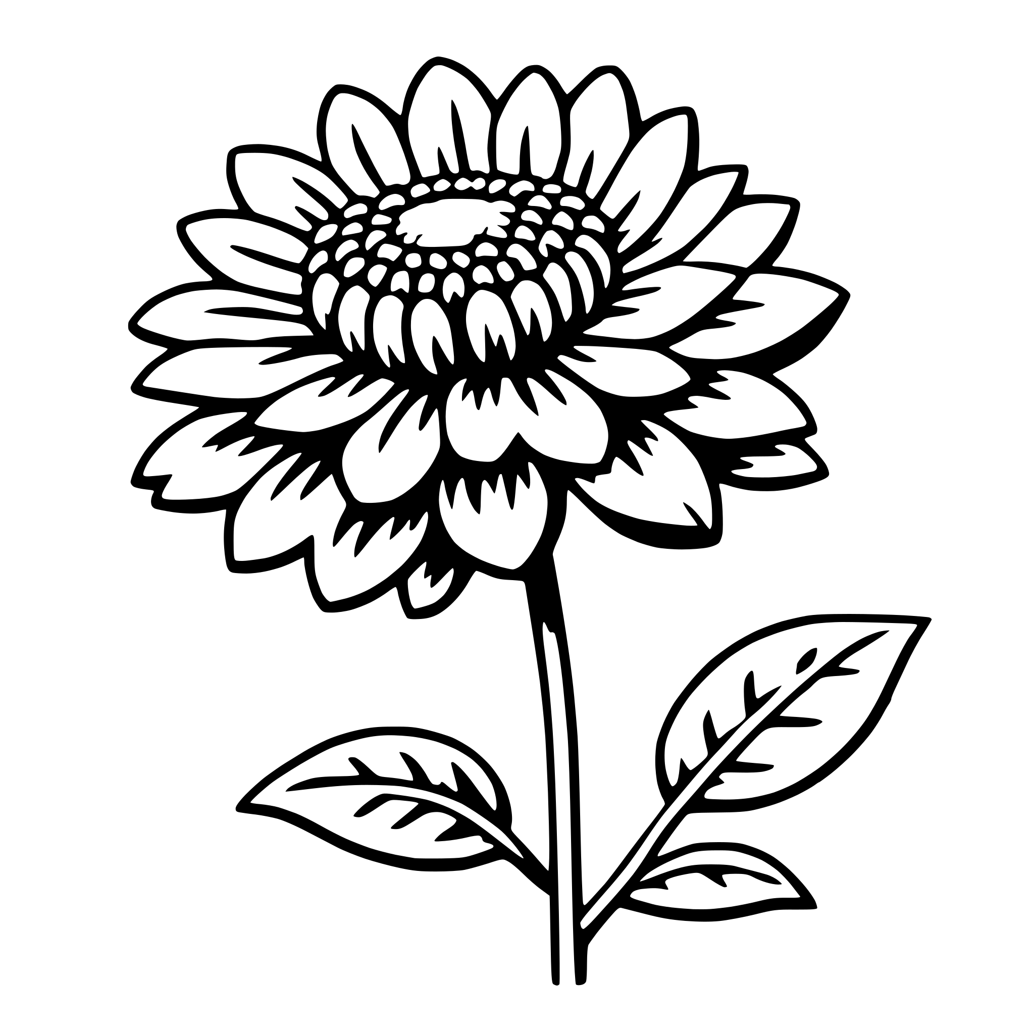 AI-generated SVG of a chrysanthemum