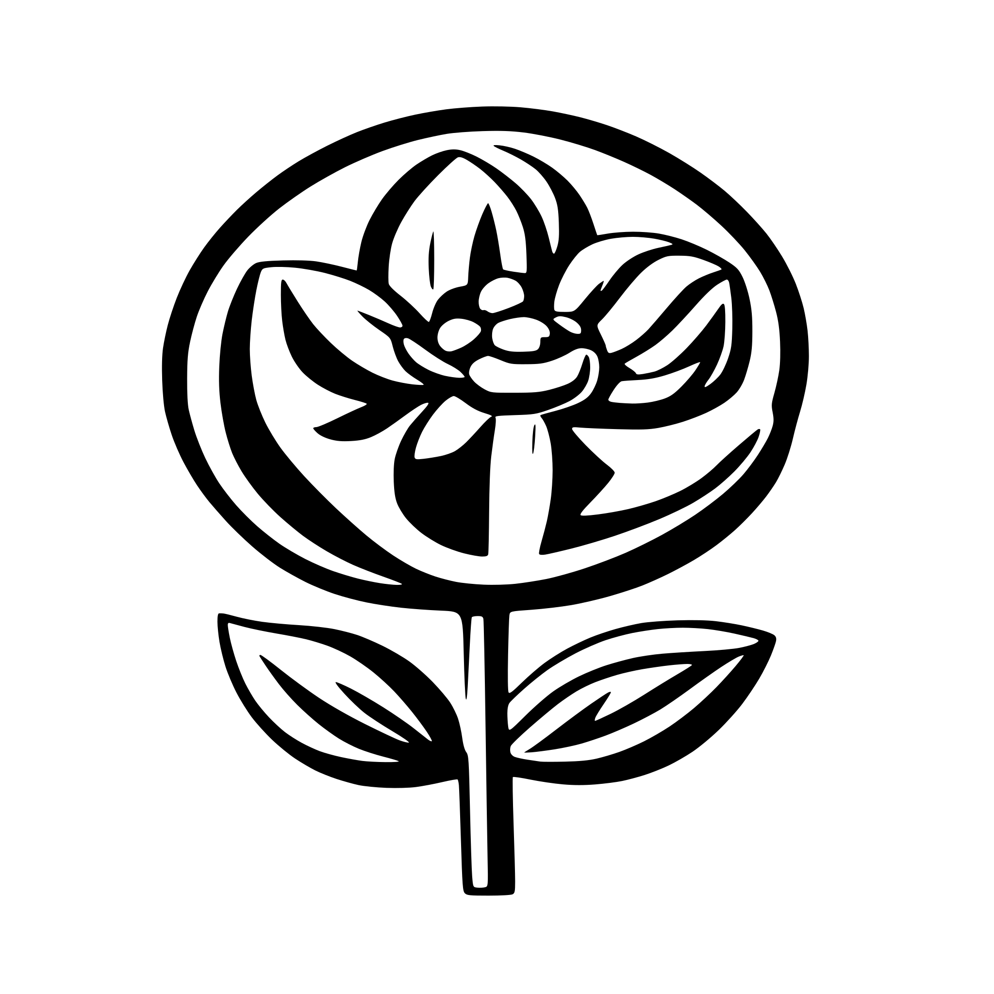 AI-generated SVG of 'stylized purple flower logo'