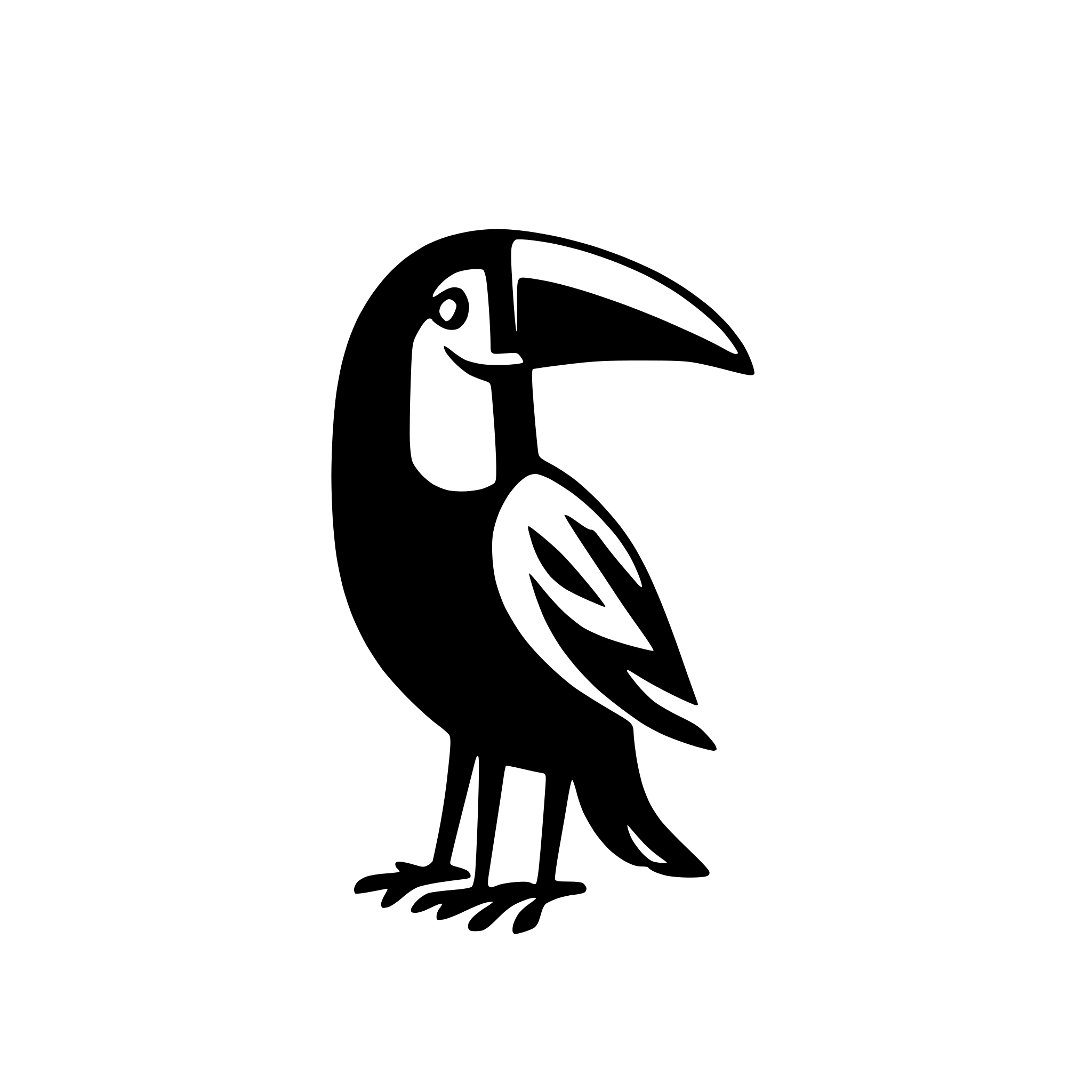 AI-generated SVG of a create a icon of a toucan. it shoul be square used invisible frame.