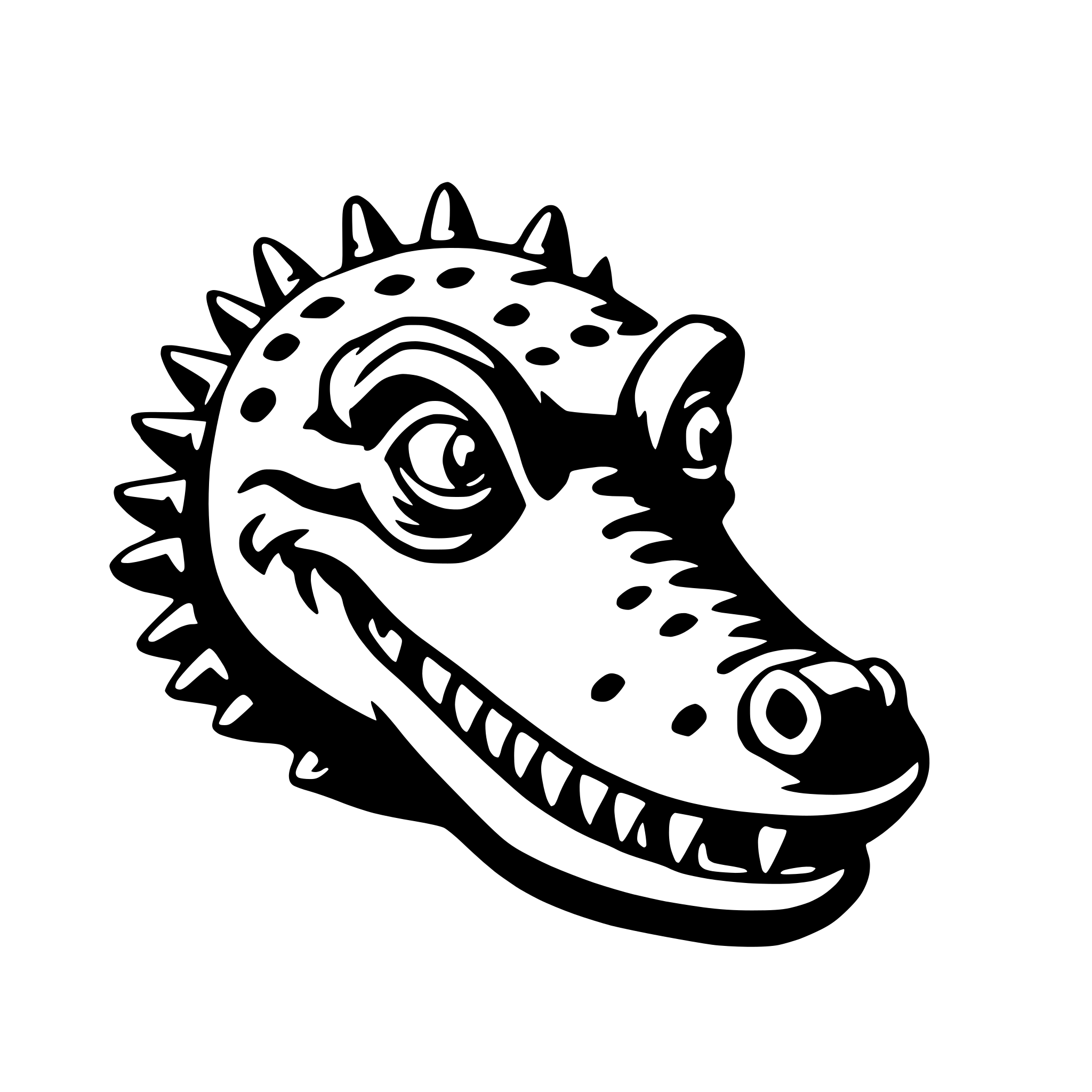 AI-generated SVG of a alligator