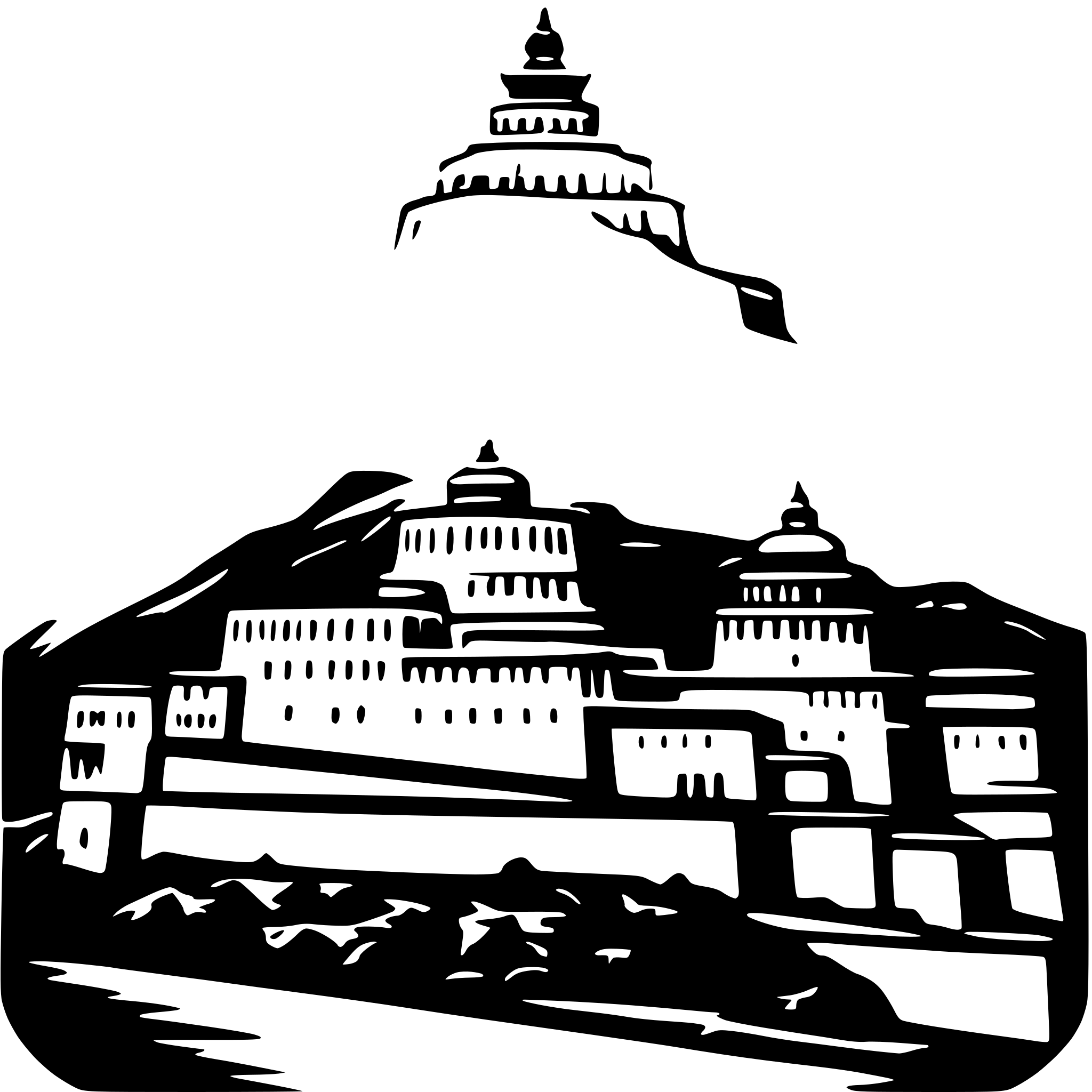 AI-generated SVG of 'potala palace tibet'