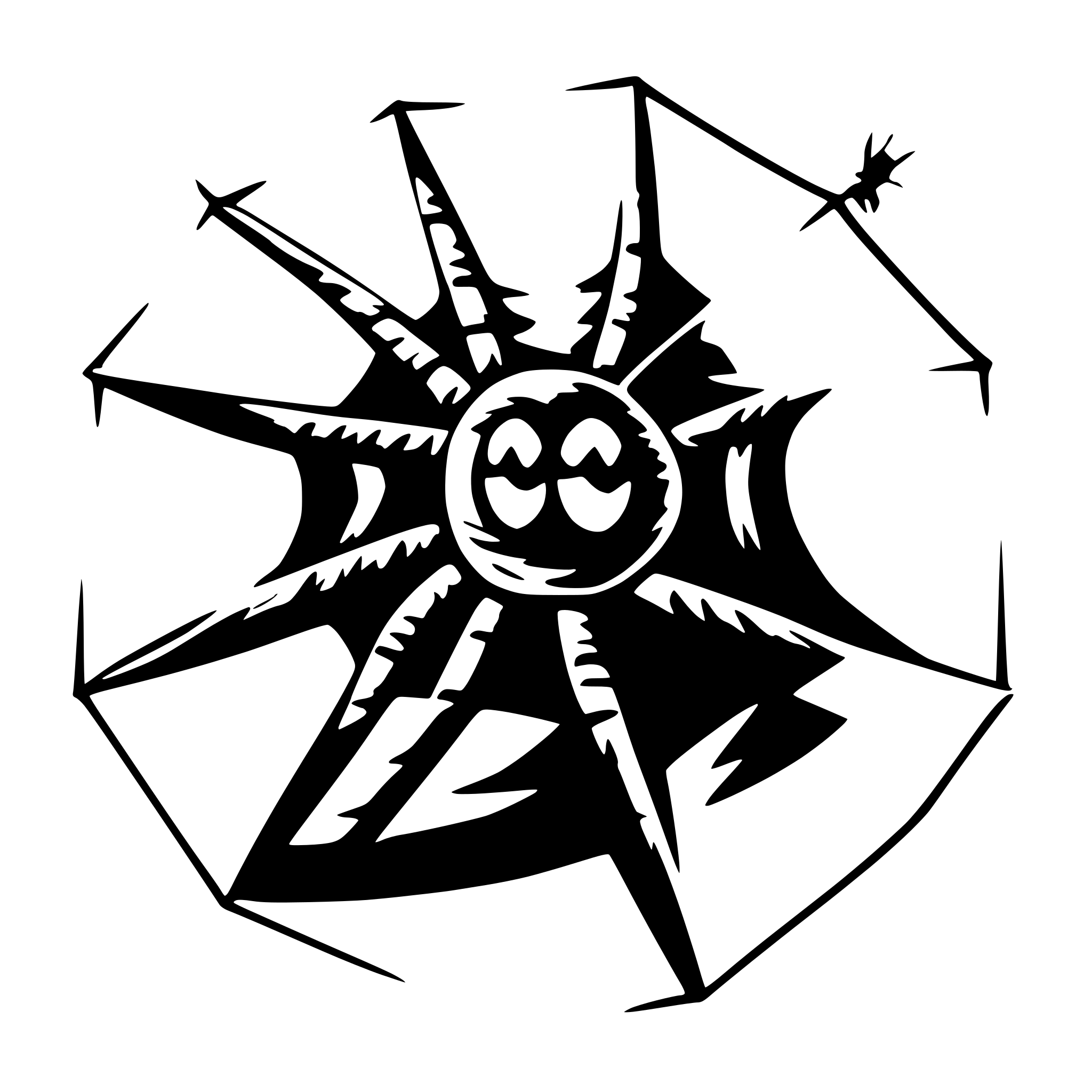 AI-generated SVG of a spider in a web