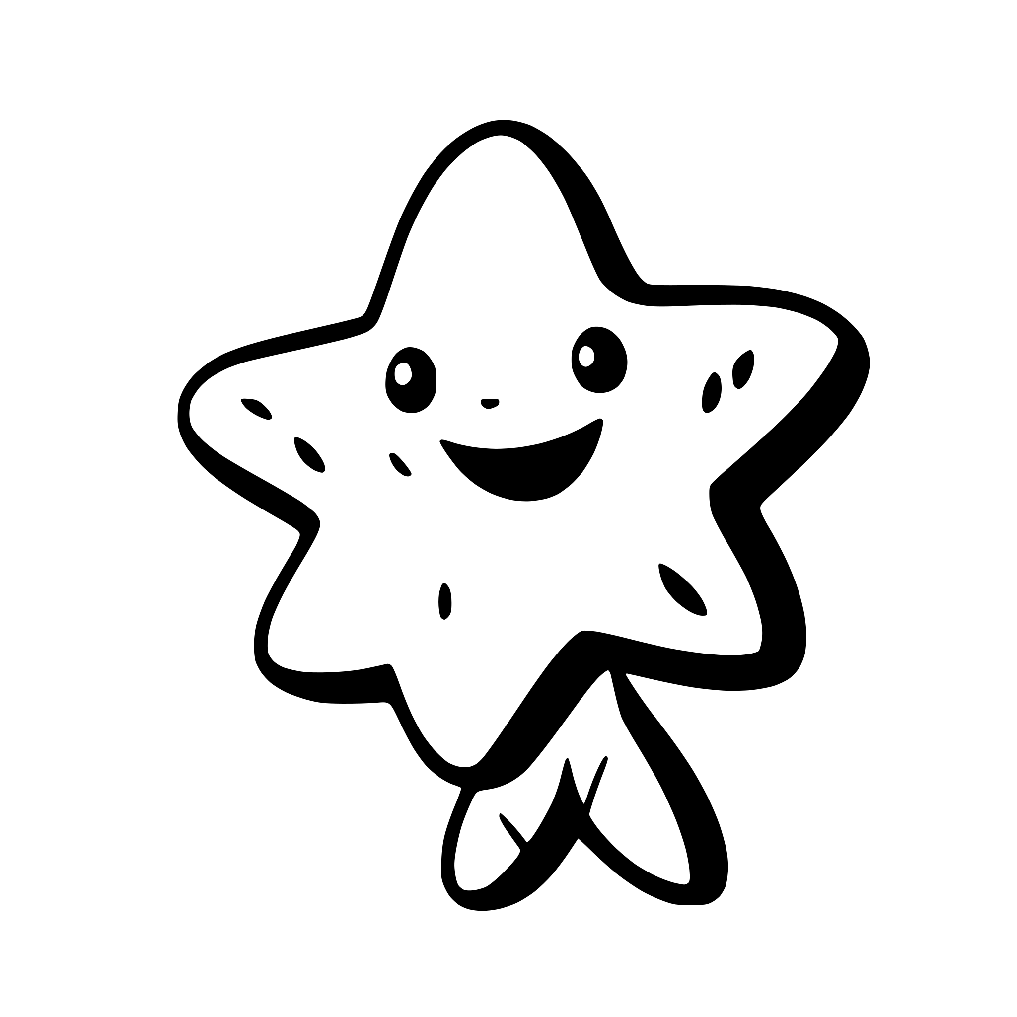 AI-generated SVG of 'starfish smile'