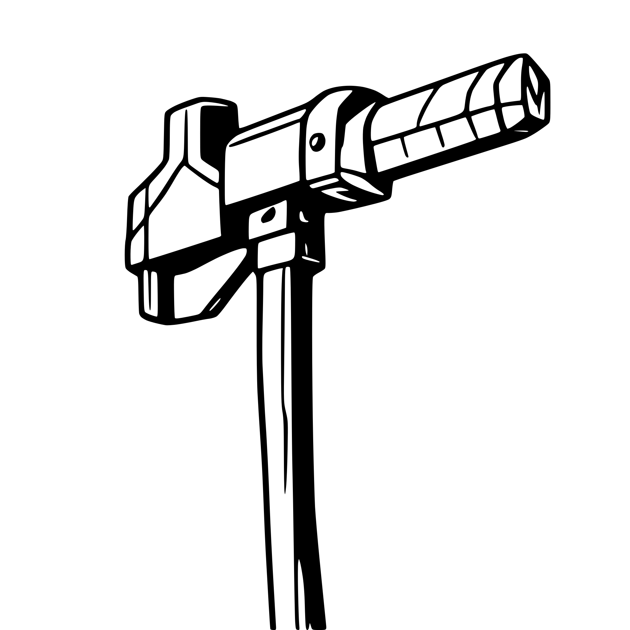 AI-generated SVG of a a 2d sledgehammer side view