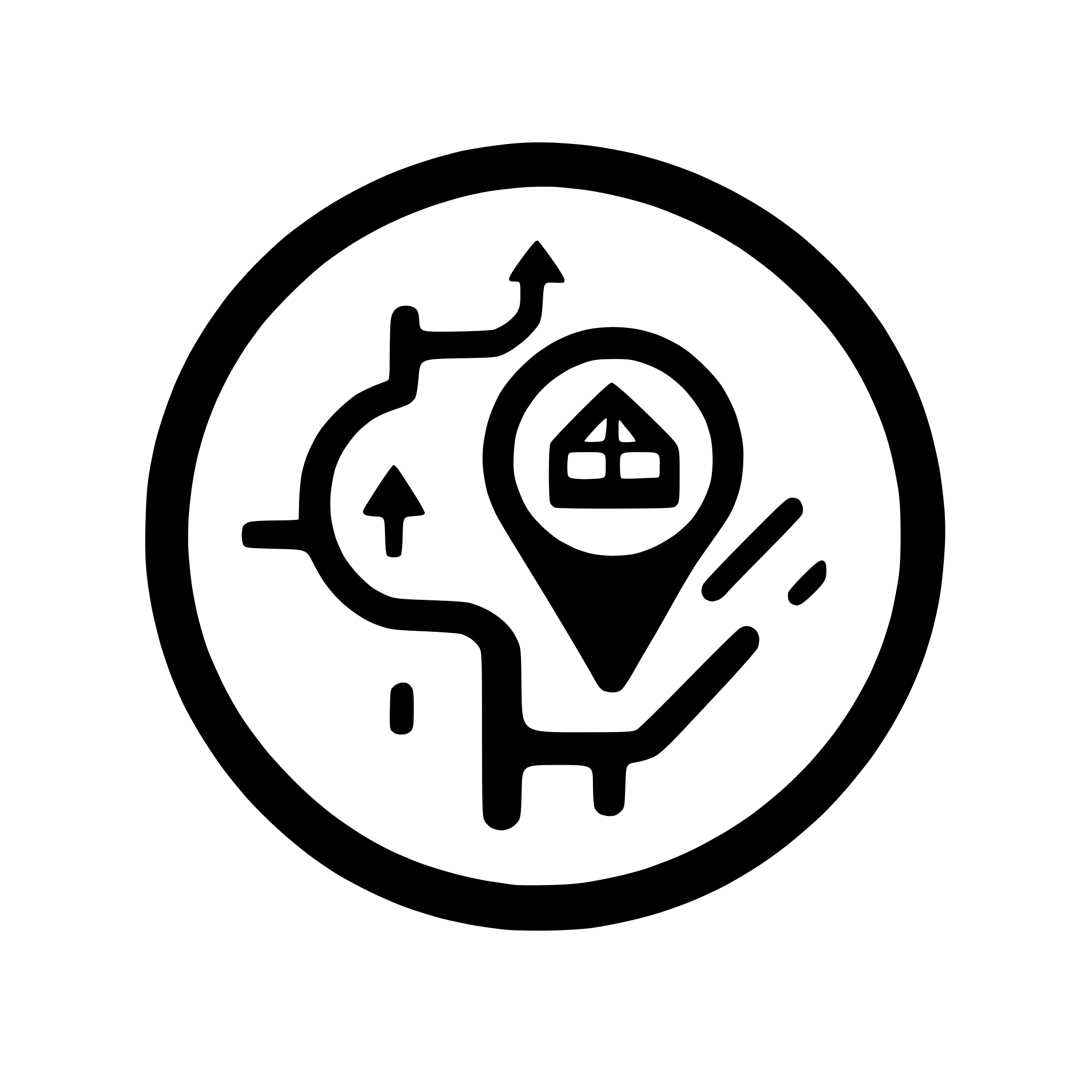 AI-generated SVG of a map with marked path