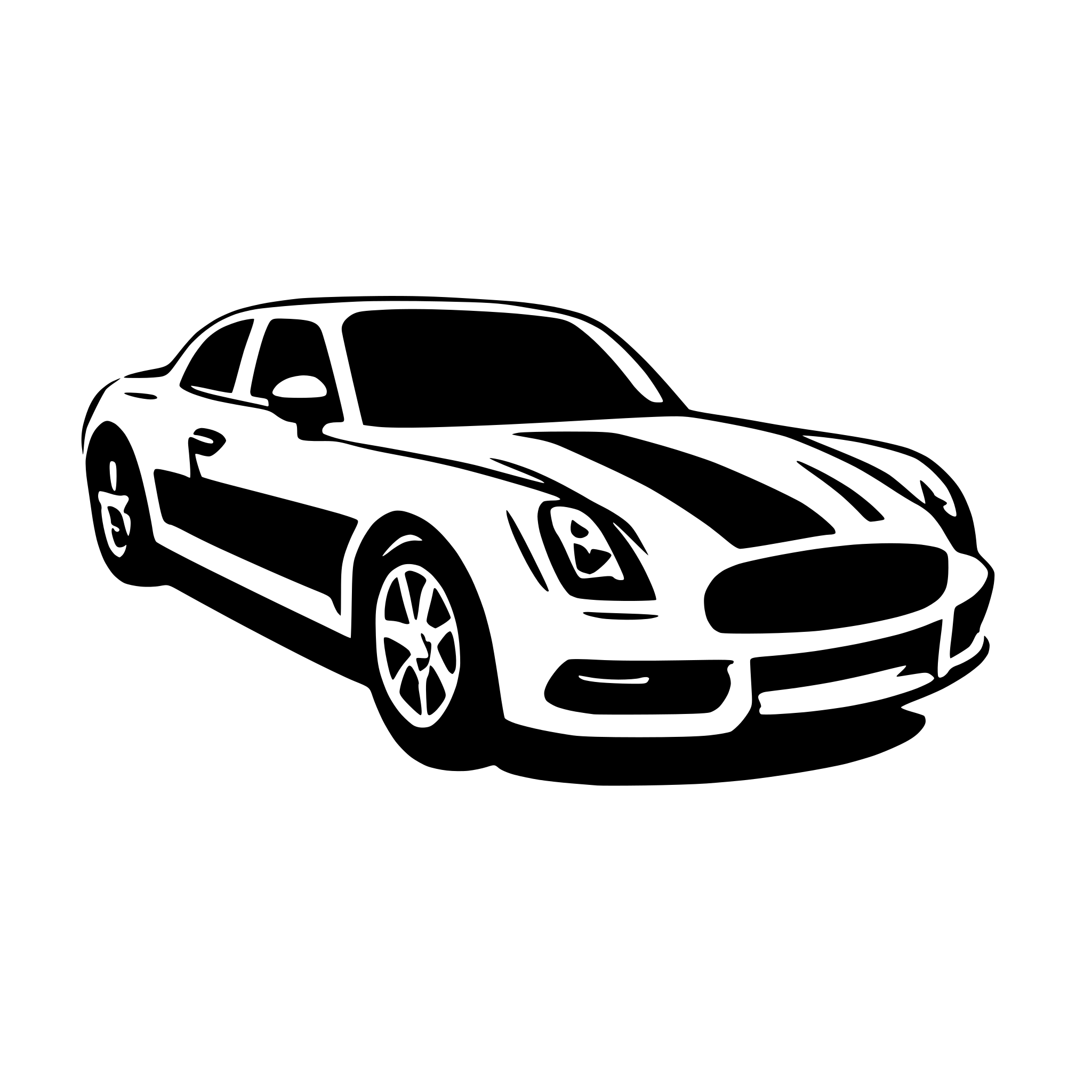 AI-generated SVG of 'Car side view'