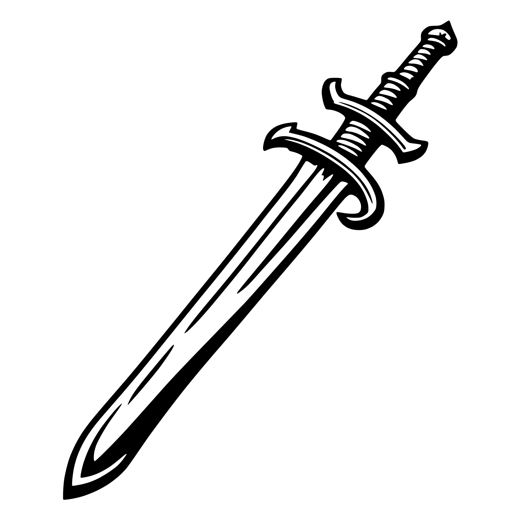 AI-generated SVG of 'curve sword'