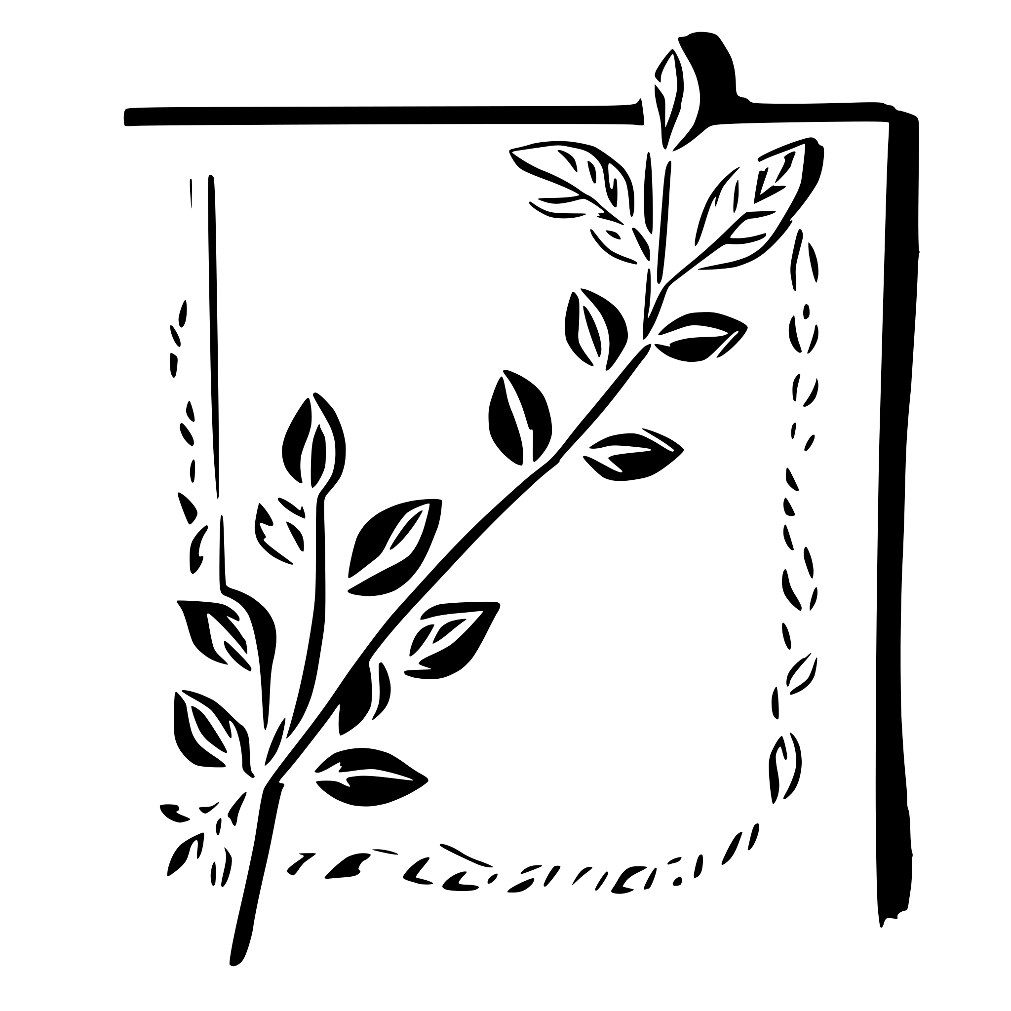 AI-generated SVG of a floral vine border top