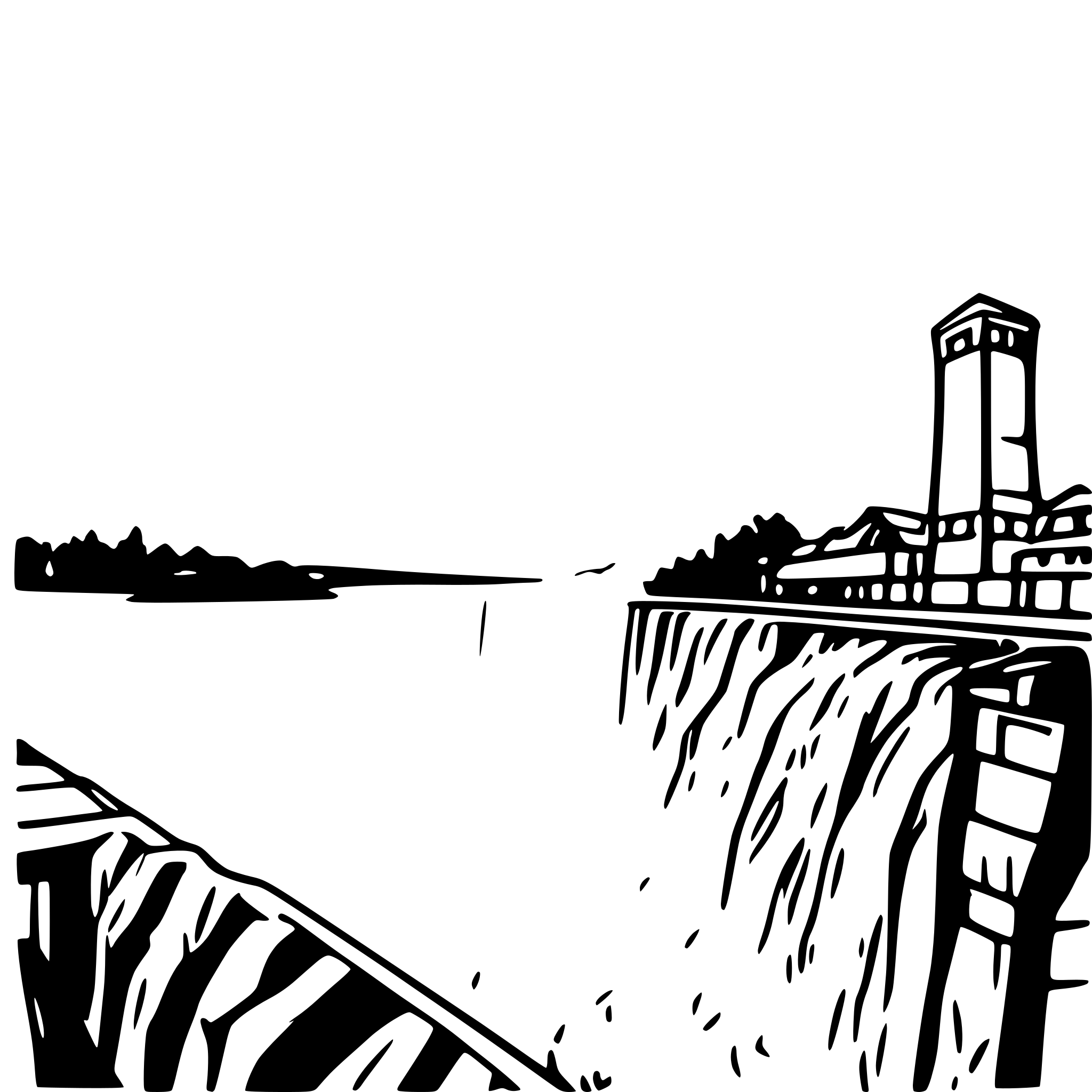 AI-generated SVG of a niagara falls