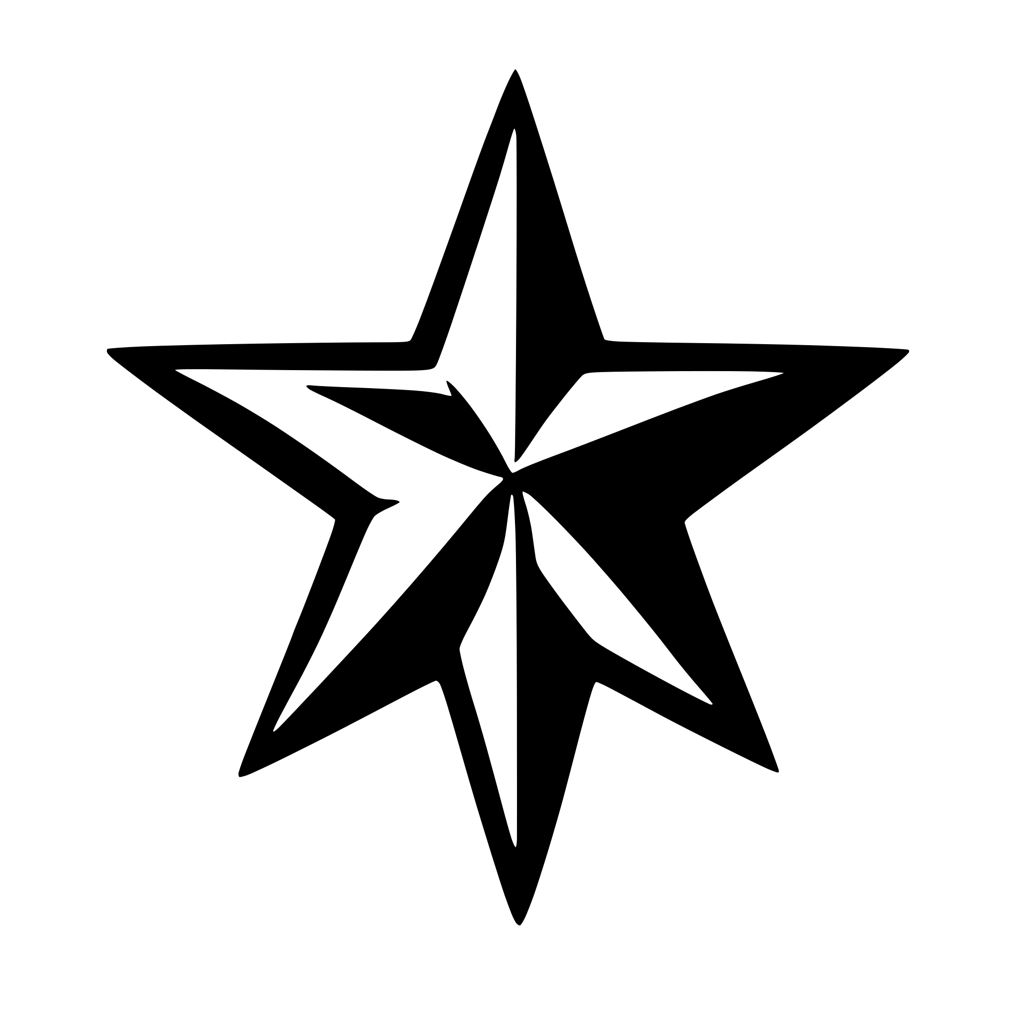 AI-generated SVG of 'A flat star'
