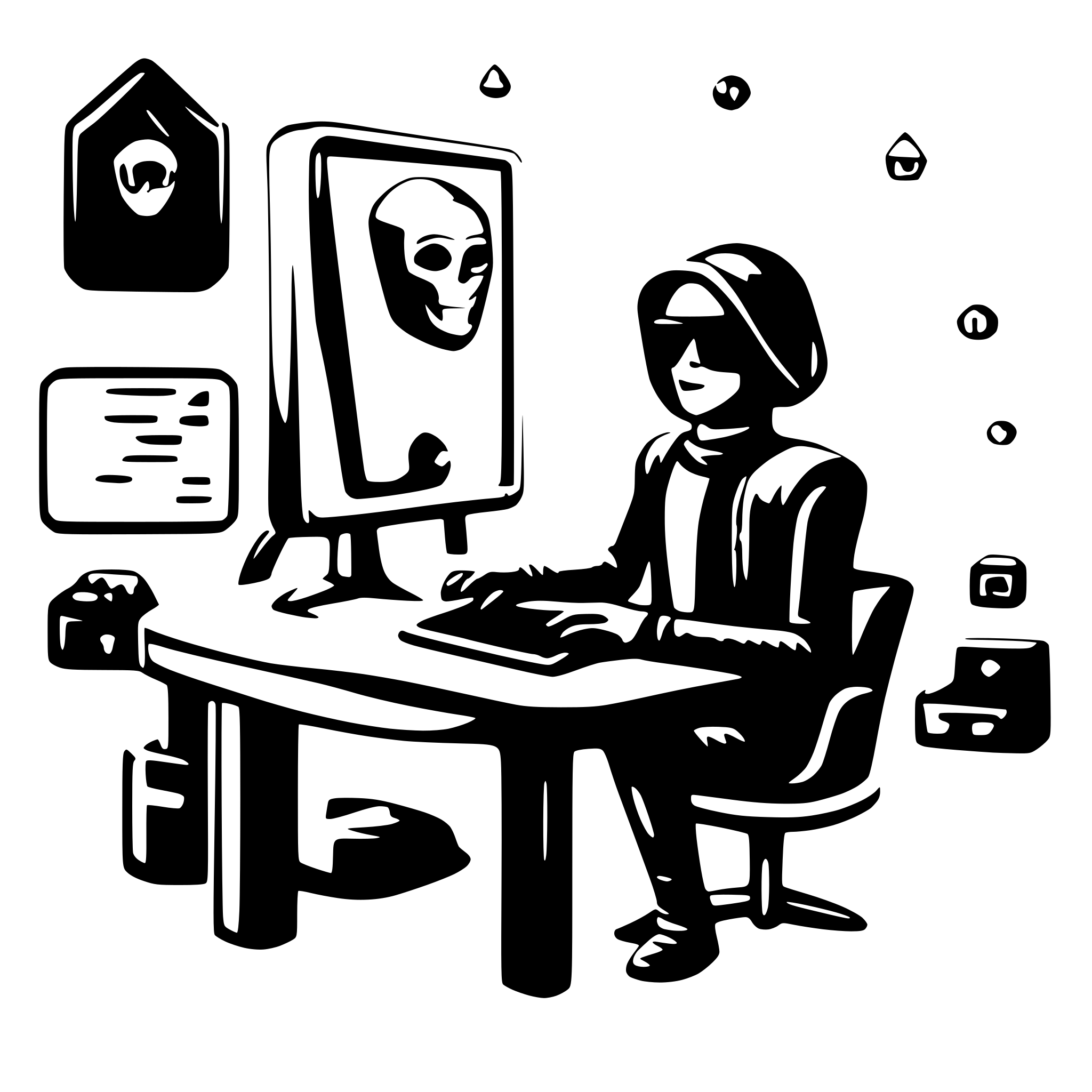 AI-generated SVG of 'cybersecurity'