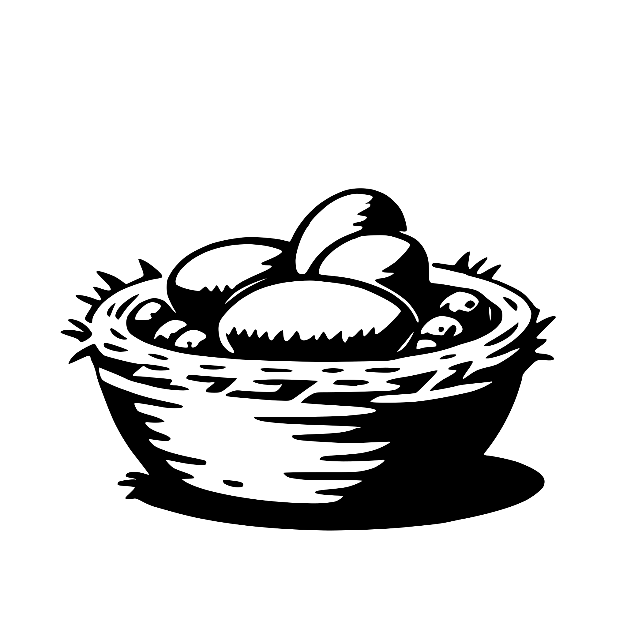 AI-generated SVG of a easter nest