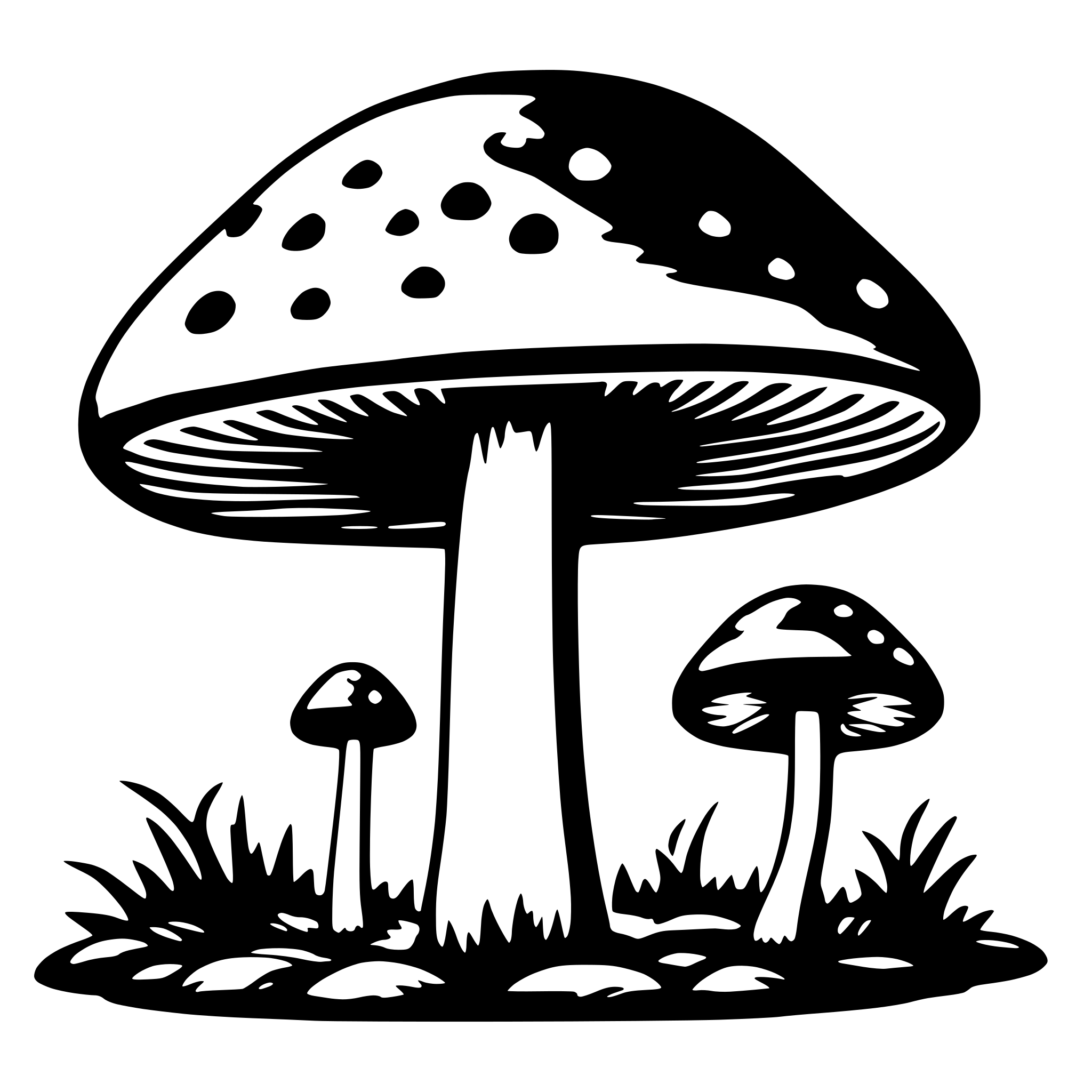 AI-generated SVG of 'magic mushroom without floor'
