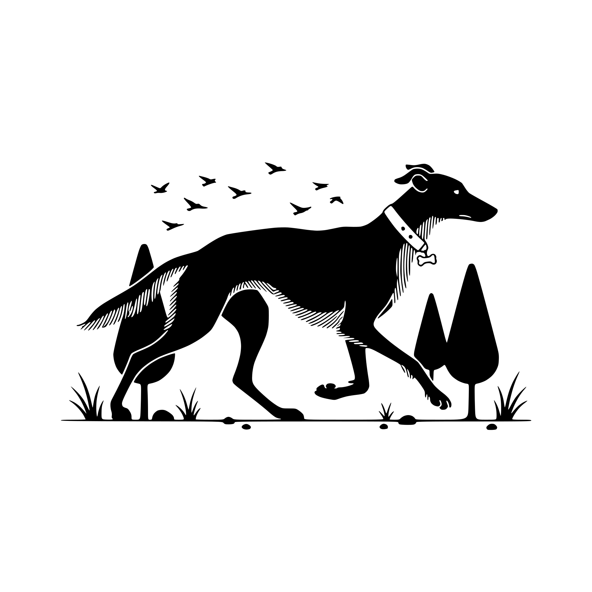 AI-generated SVG of a dog
