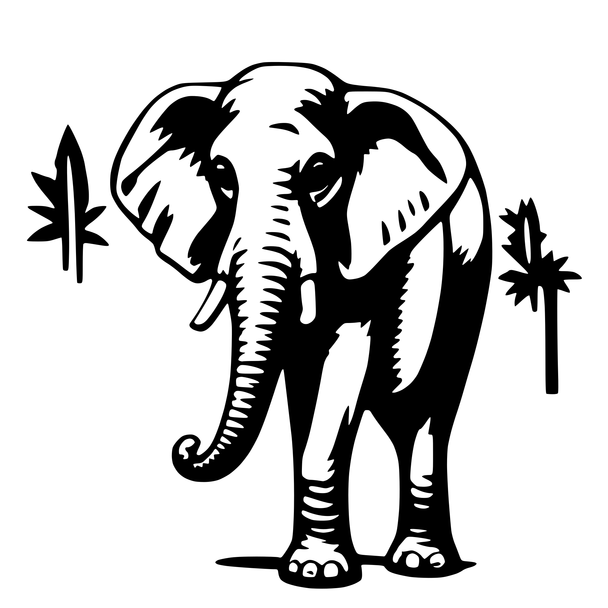AI-generated SVG of a an elephant