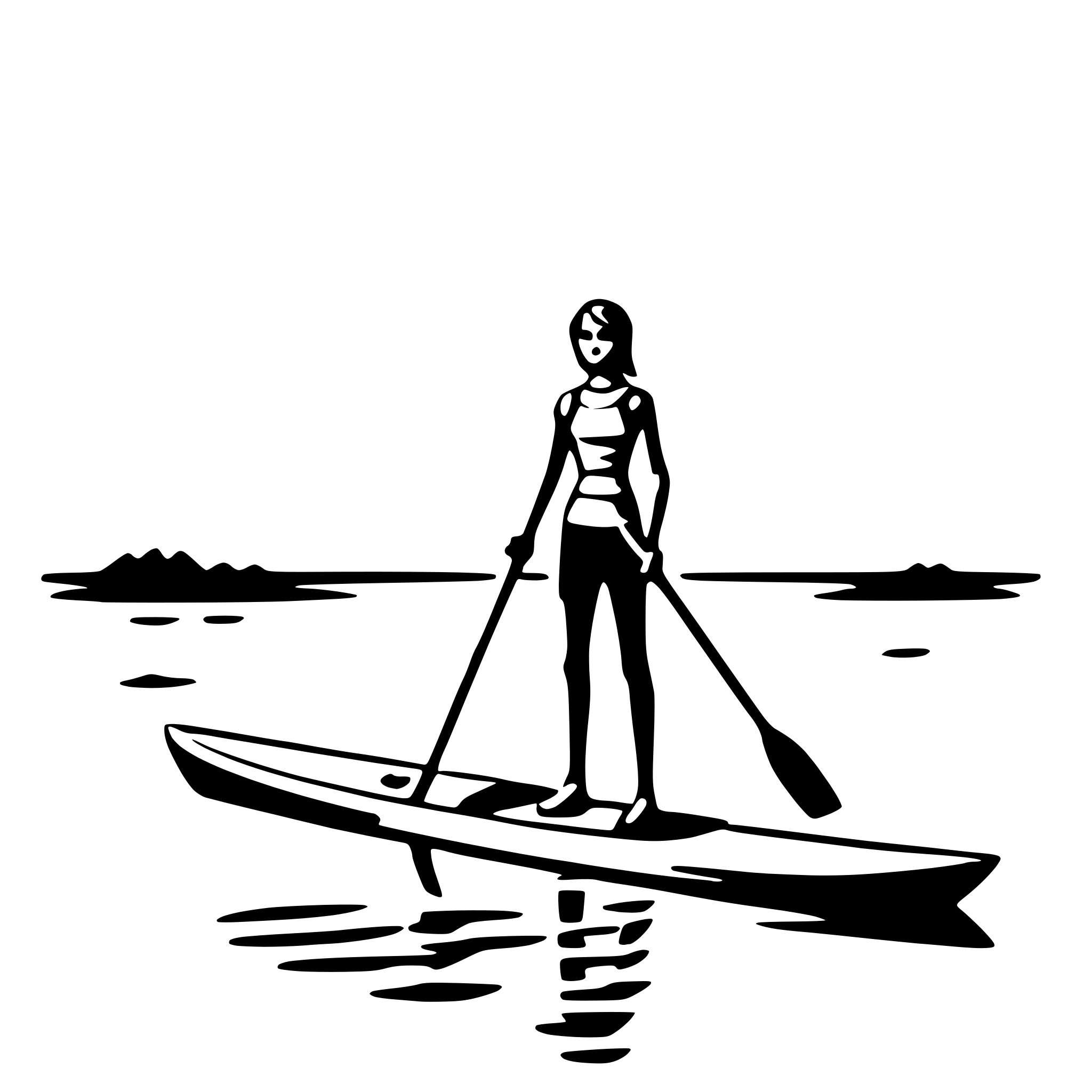 AI-generated SVG of 'sunset paddleboarding'