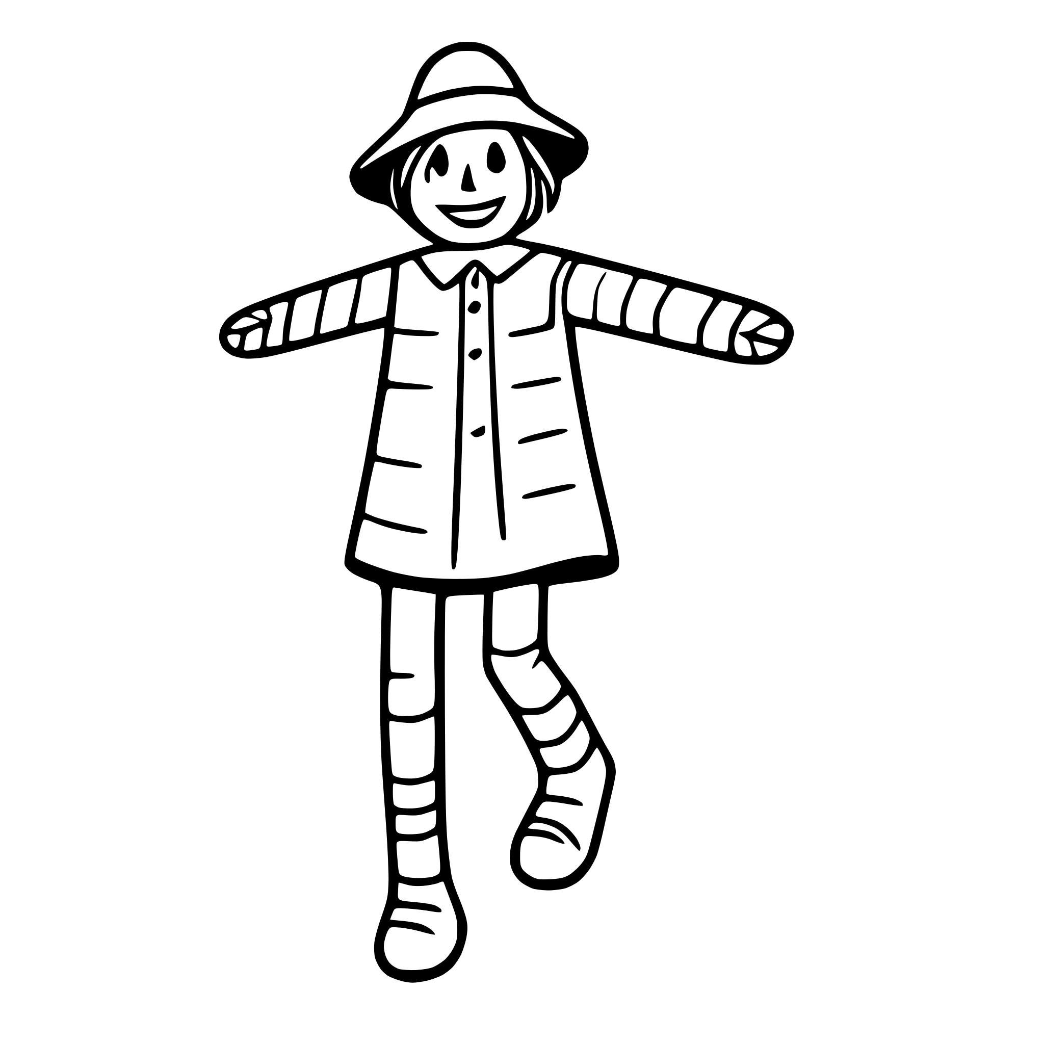 AI-generated SVG of a scarecrow in wheat field