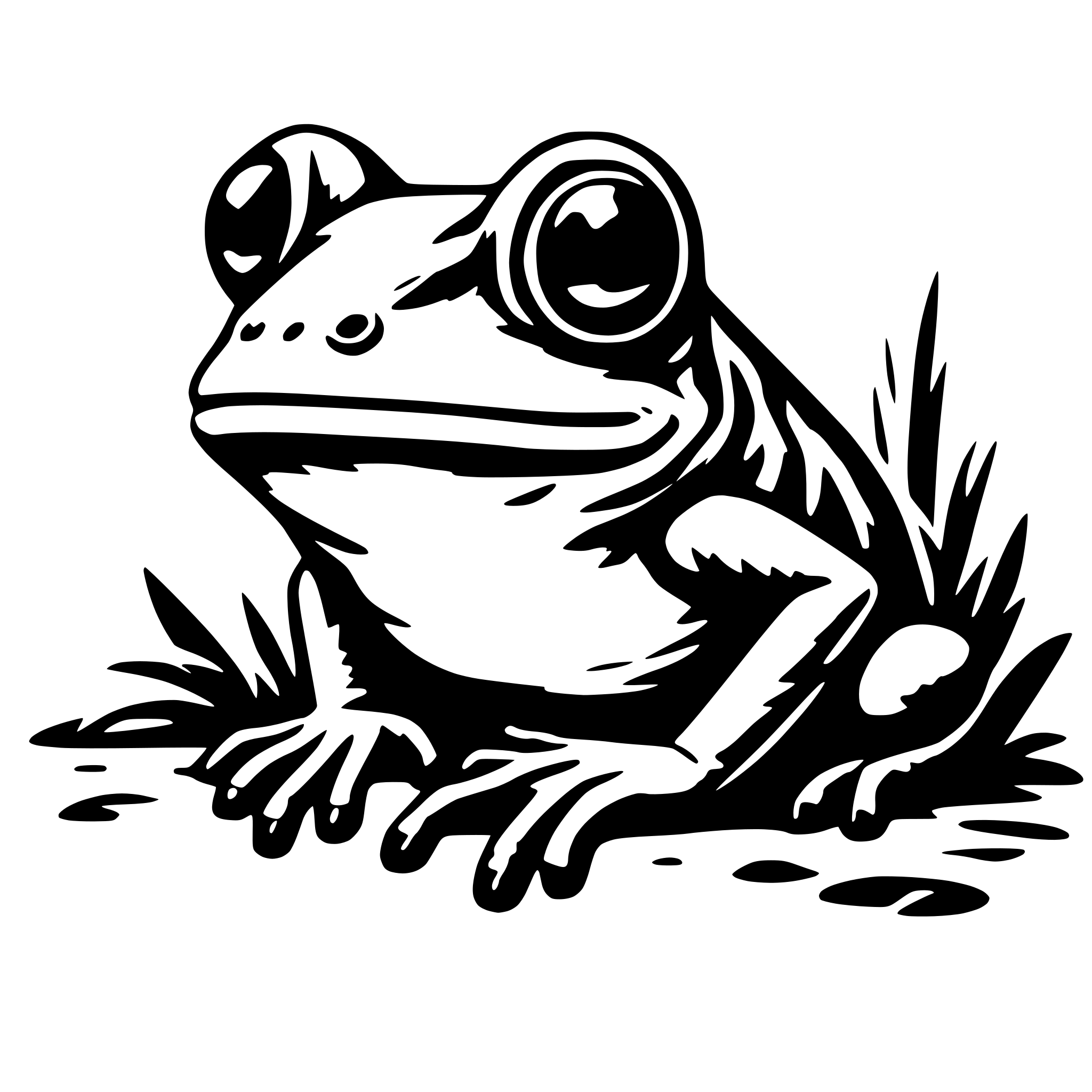 AI-generated SVG of 'peeking frog'