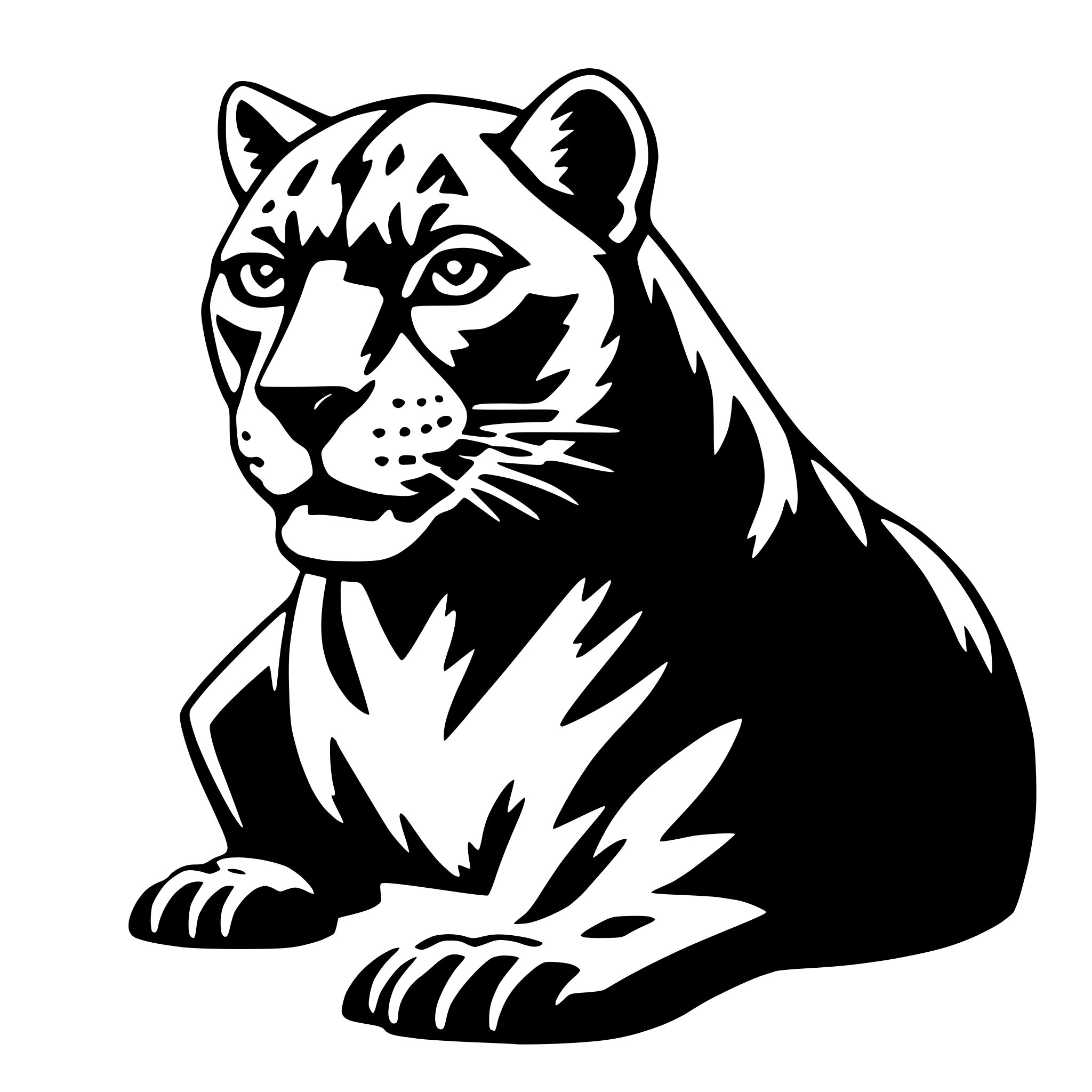 AI-generated SVG of a black panther