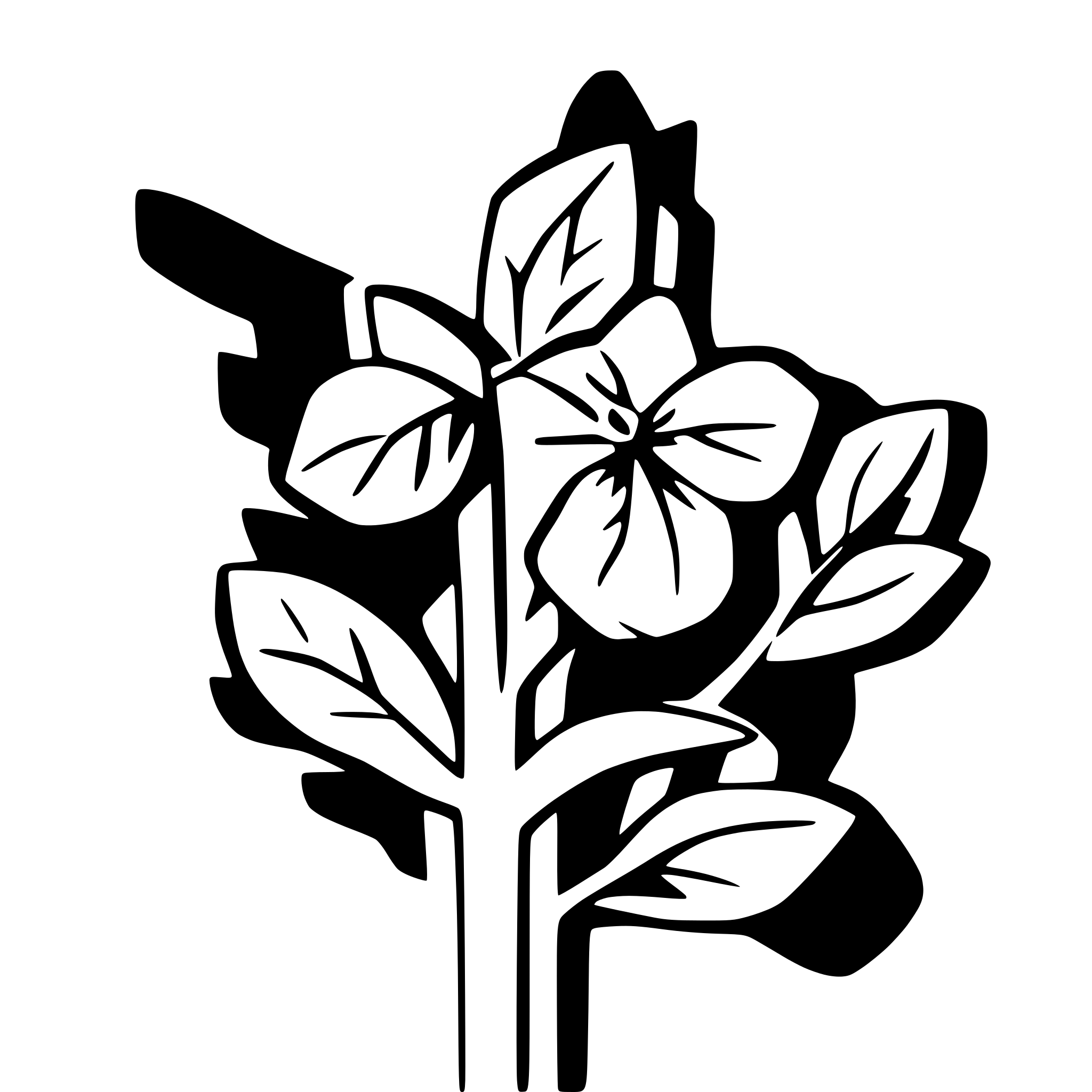 AI-generated SVG of a cross with flowers