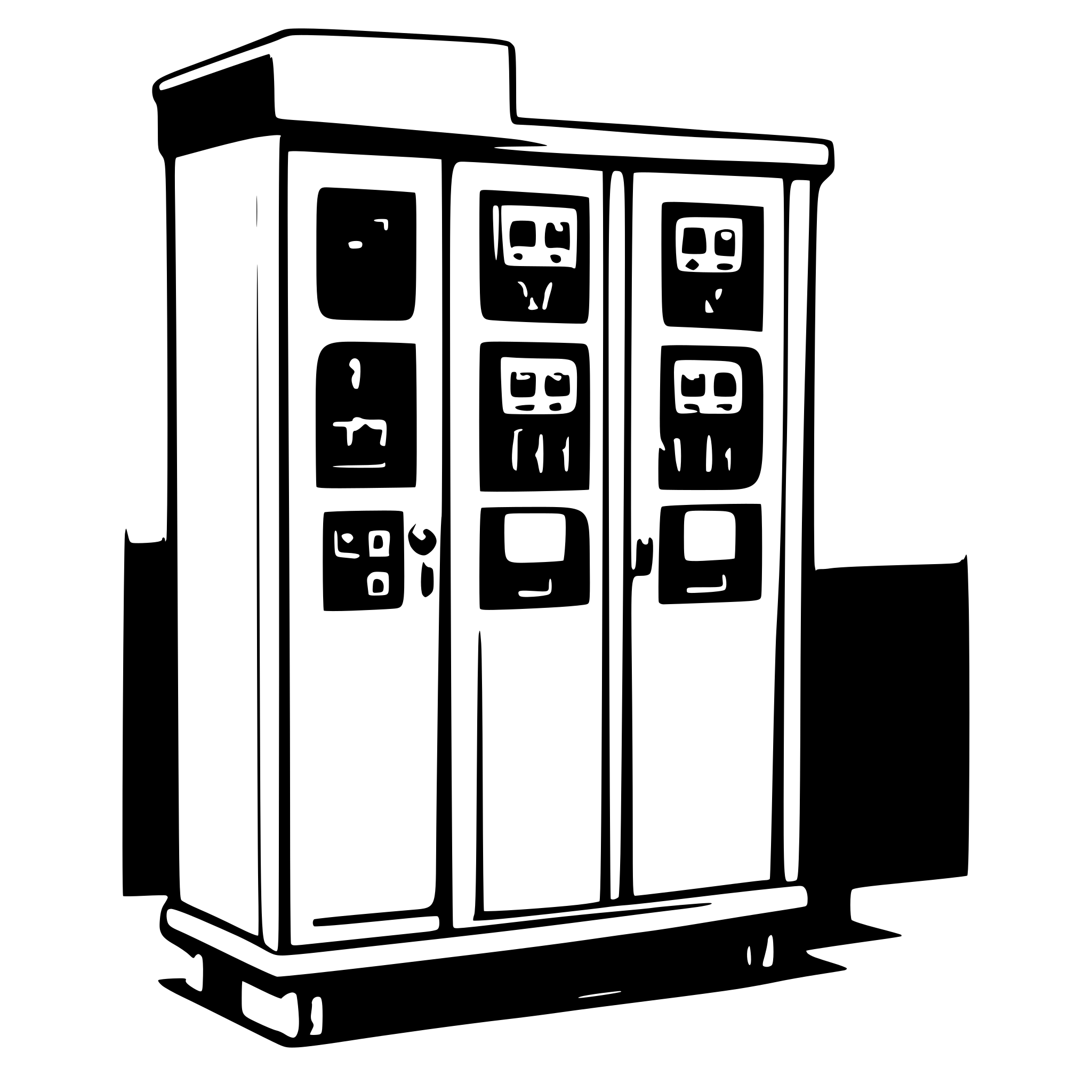 AI-generated SVG of a electrical cabinet 2d color front view