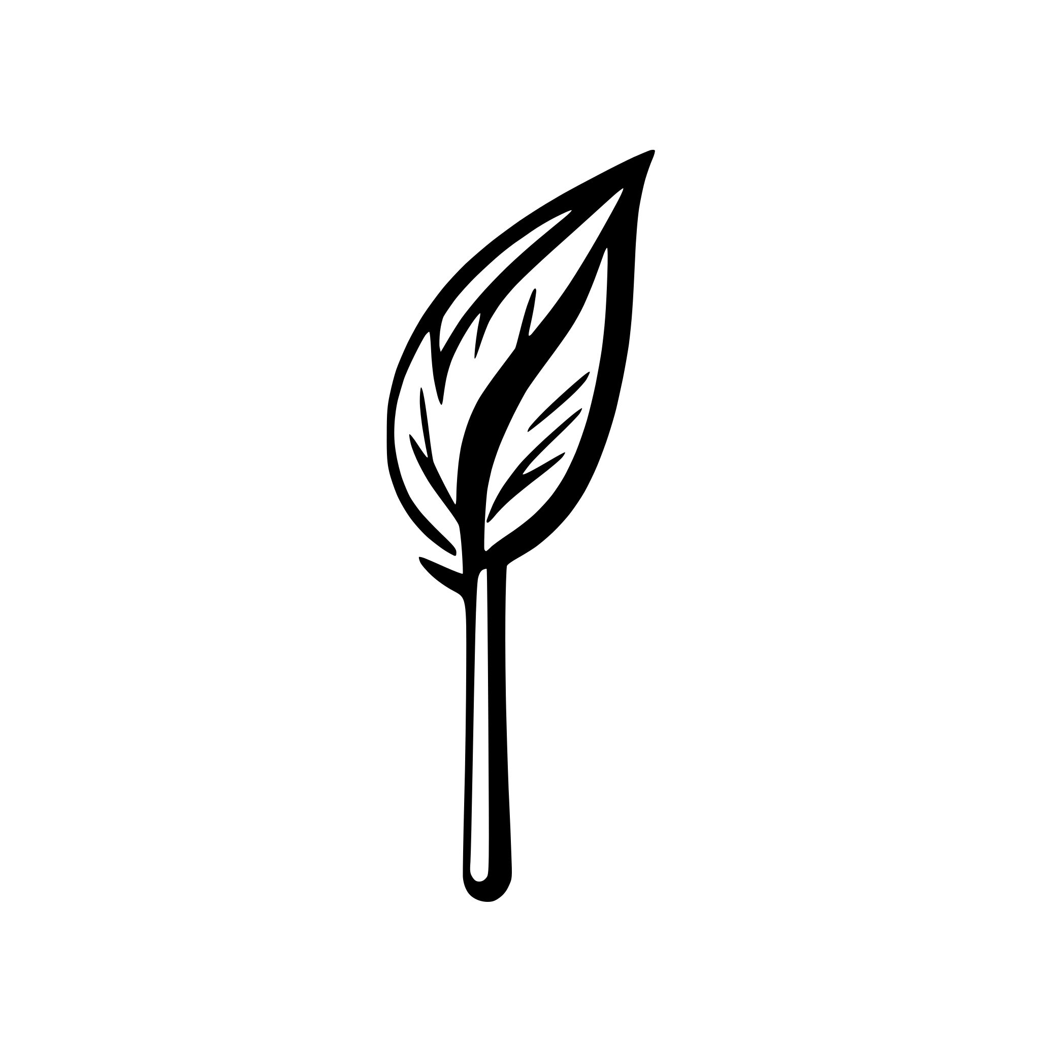 AI-generated SVG of 'abstract quill with ink drop'
