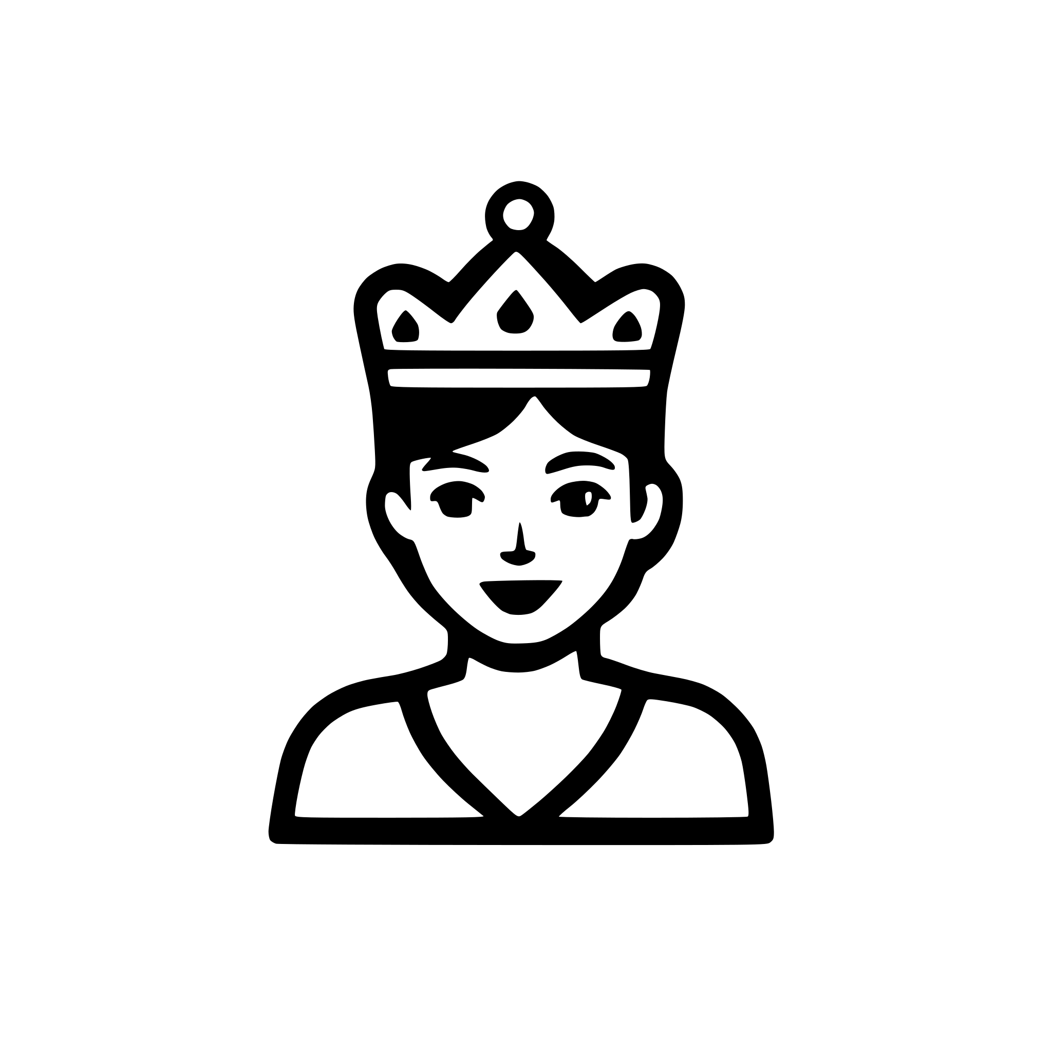 AI-generated SVG of 'Persone with crown flat icon'