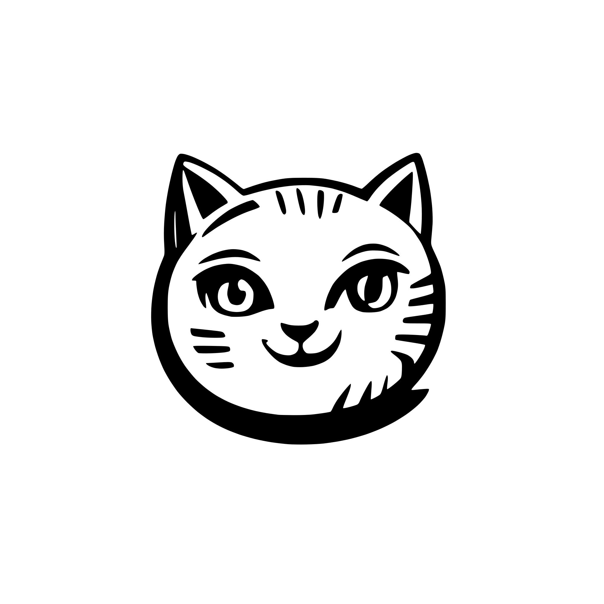 AI-generated SVG of a A cute orange cat logo