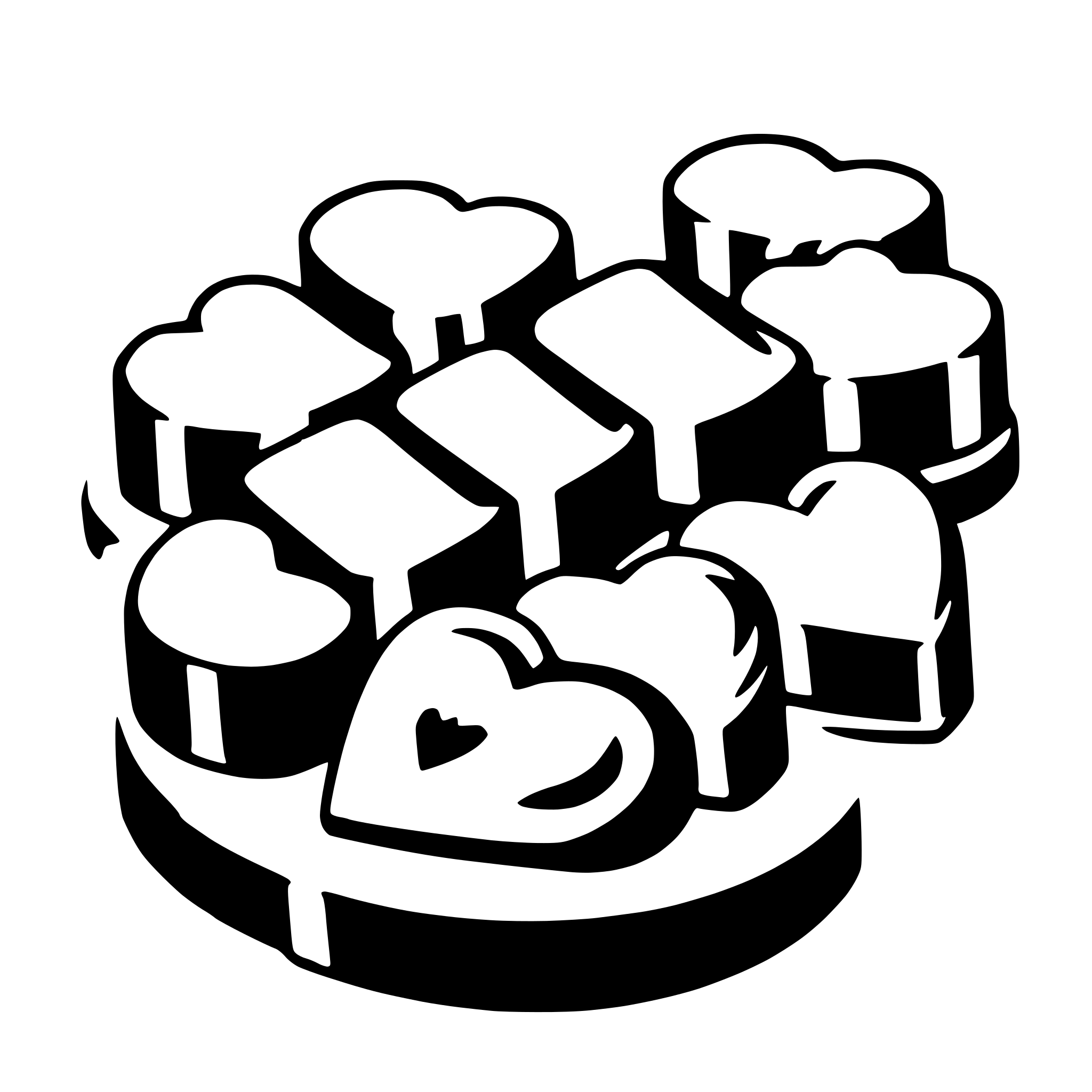 AI-generated SVG of 'sweetheart candies'