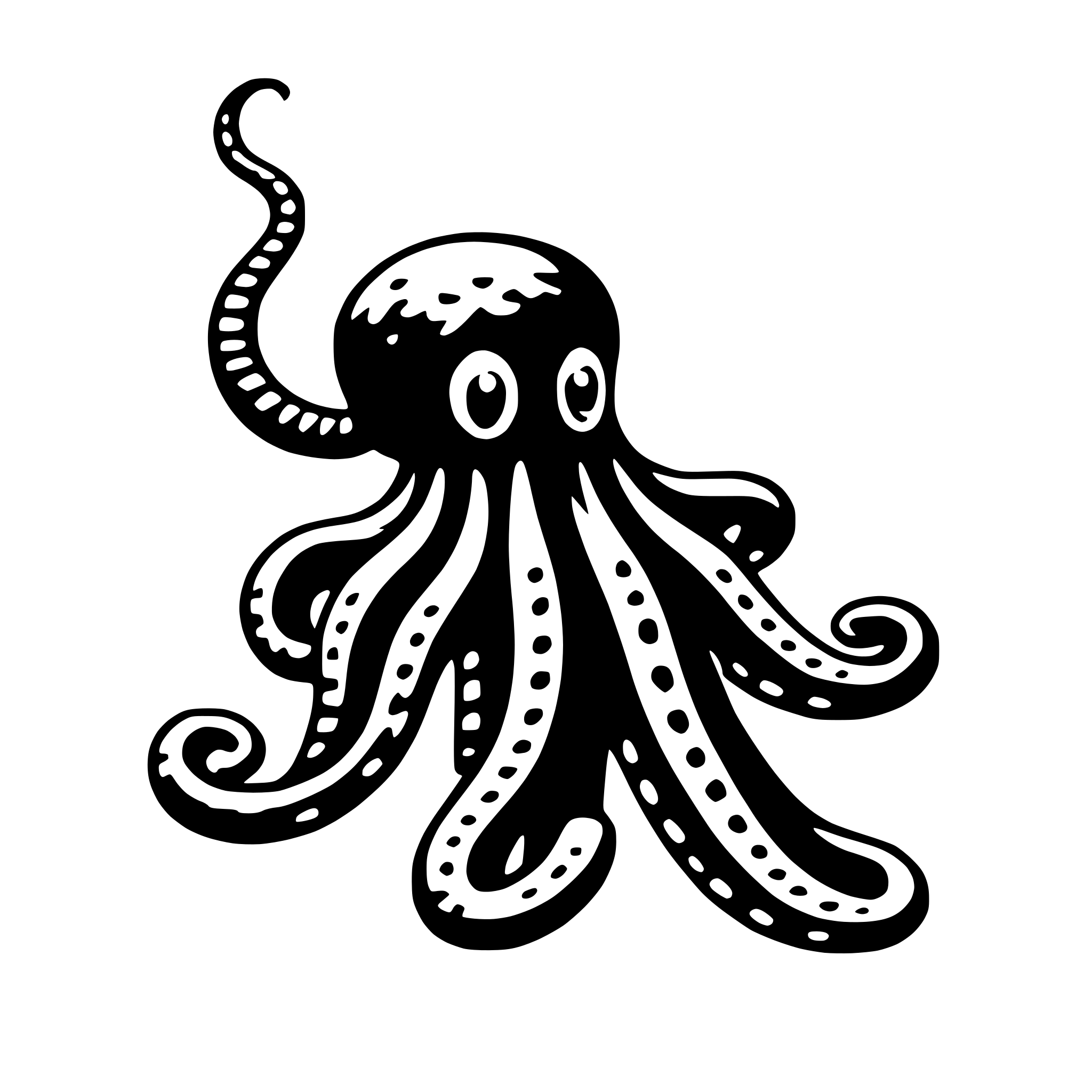 AI-generated SVG of 'octopus tentacles'