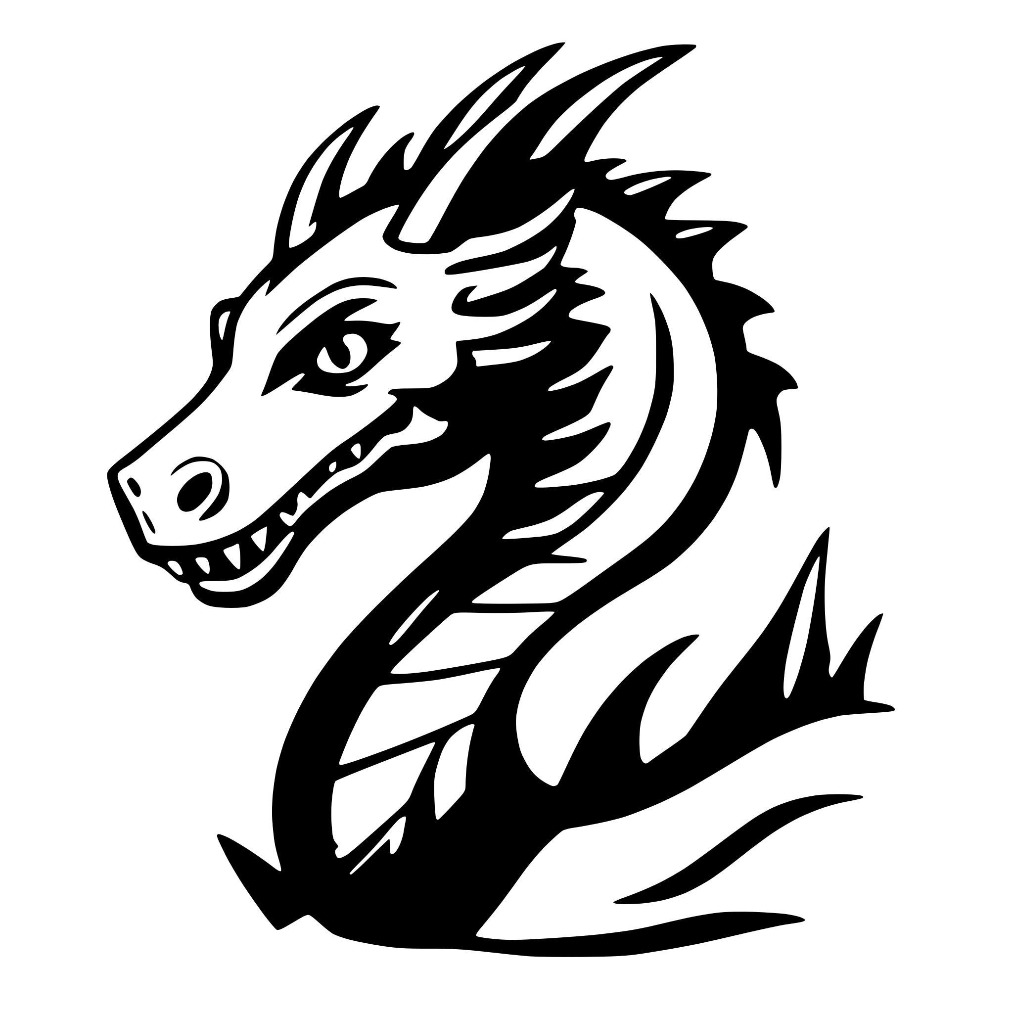 AI-generated SVG of 'Dragon simple'