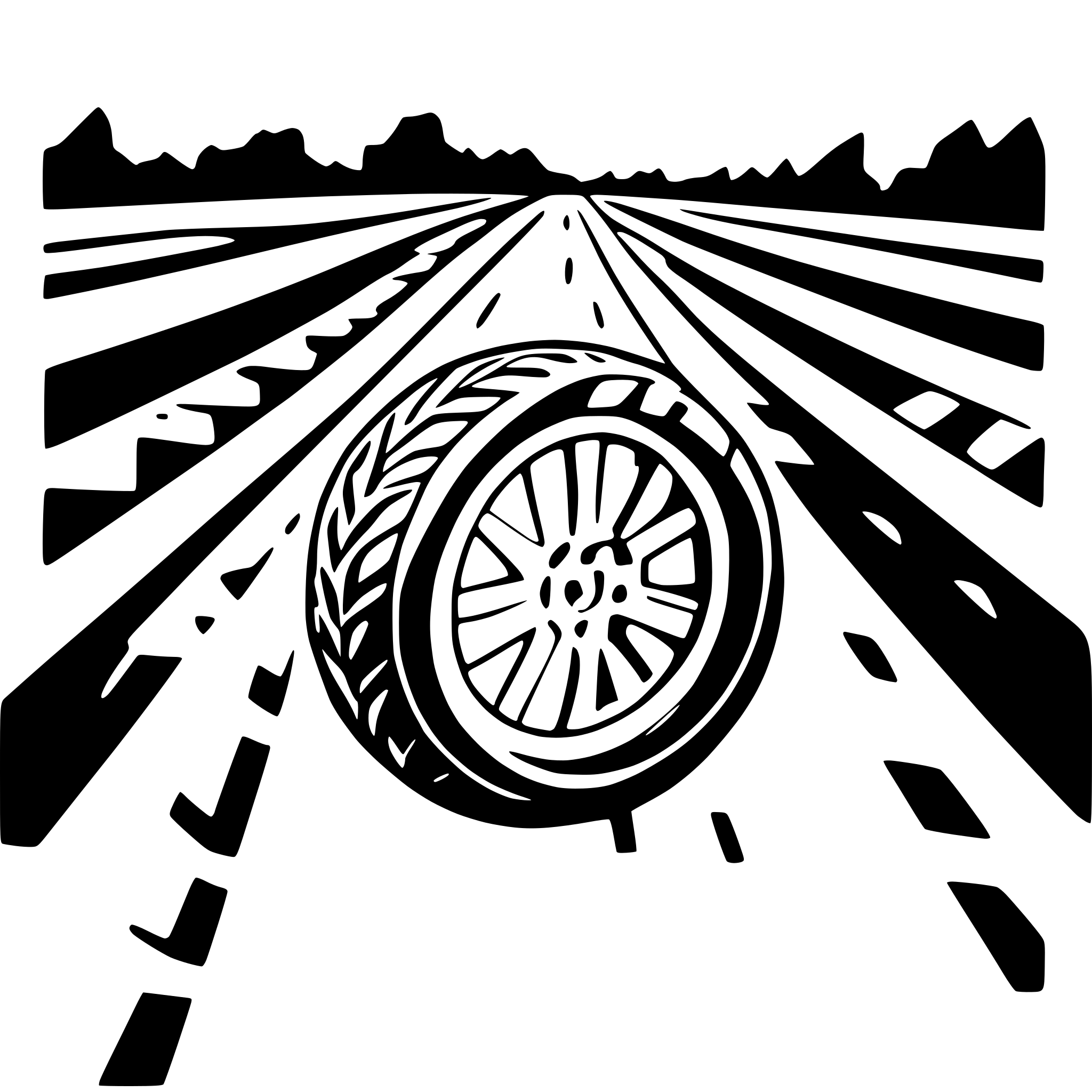 AI-generated SVG of a tire track