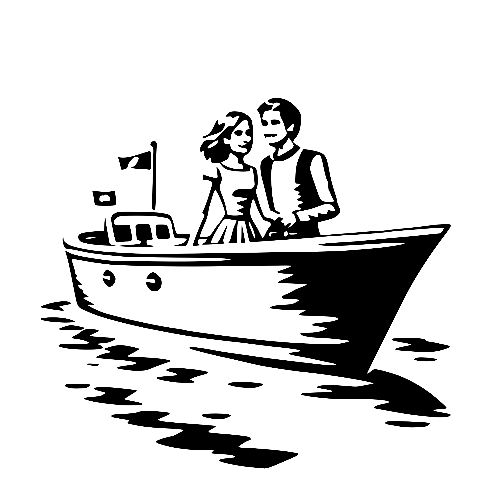 AI-generated SVG of 'couple on a boat'