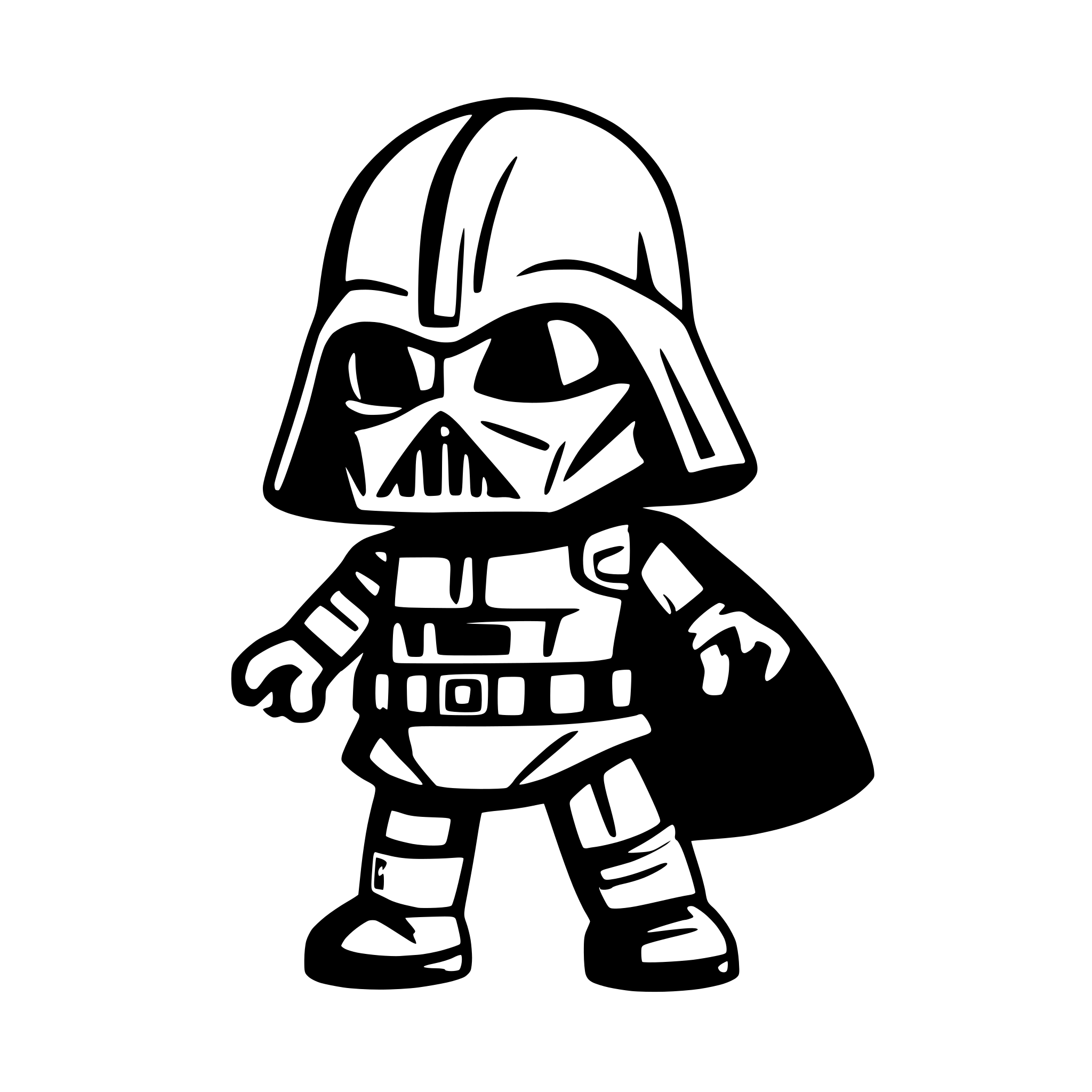 AI-generated SVG of a darth vader is hello kitty