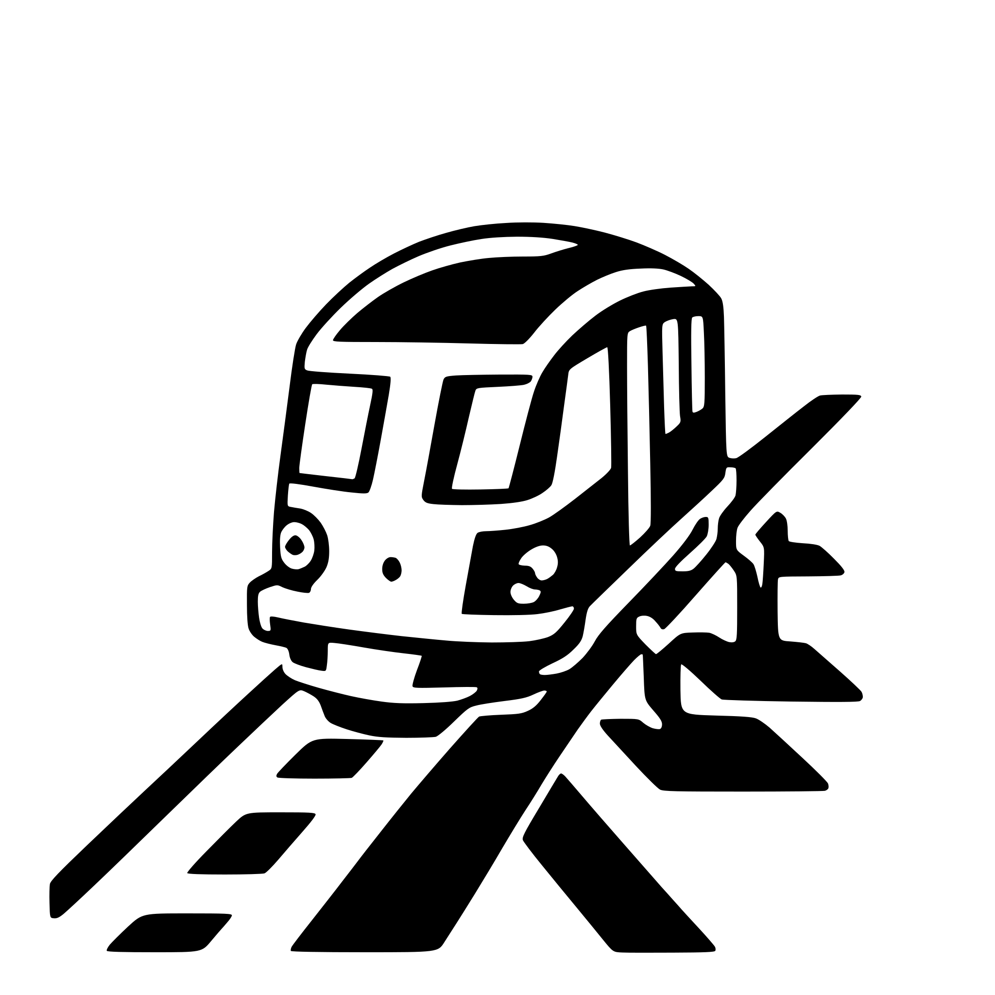 AI-generated SVG of a train crossing bridge