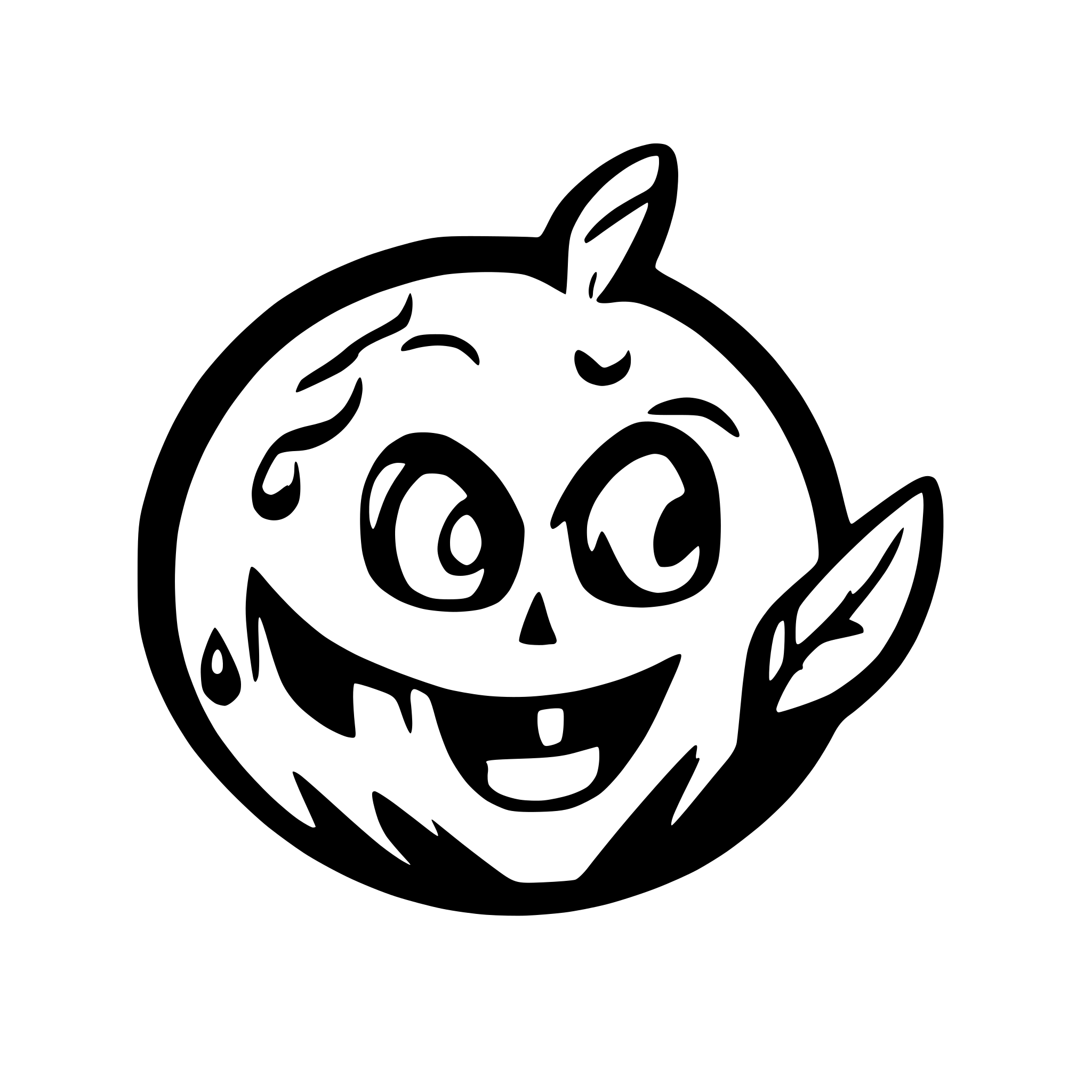 AI-generated SVG of a black and white illustrated cartoon style halloween, vector style