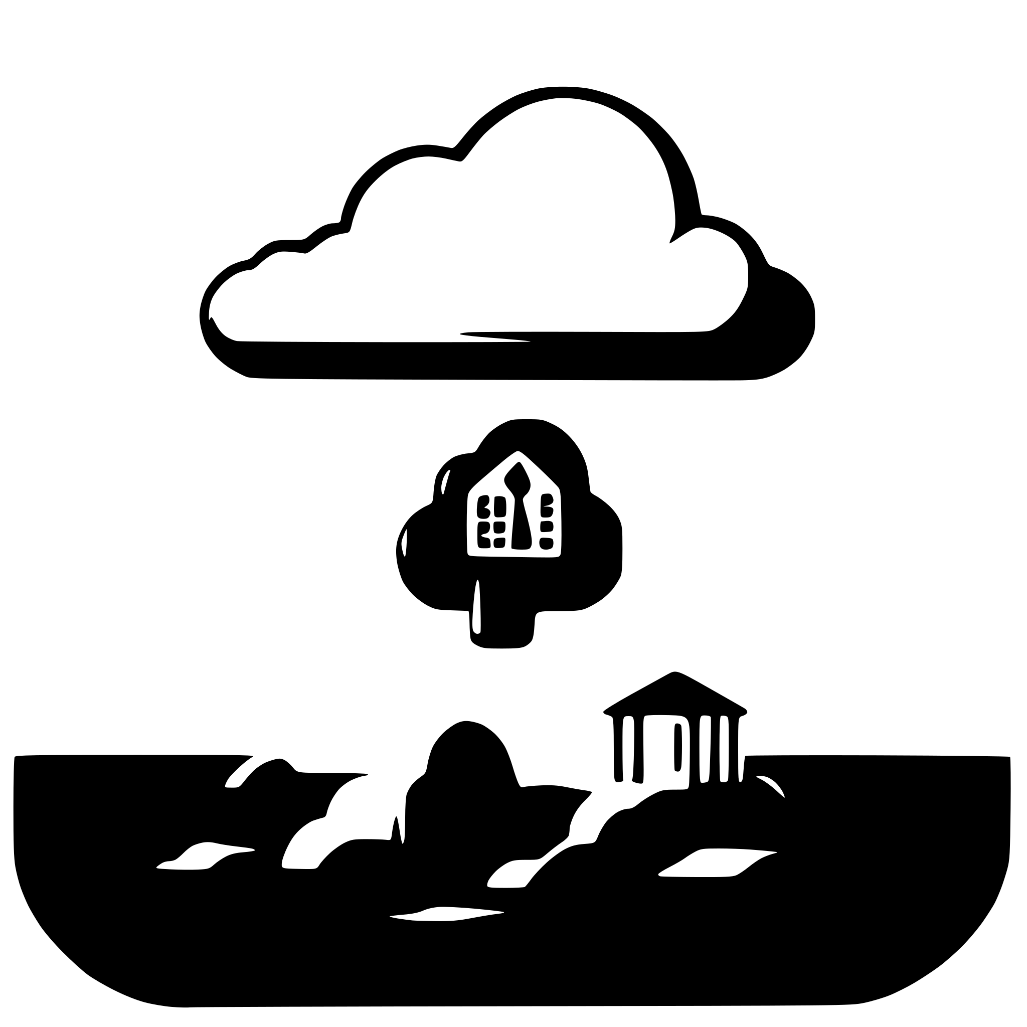 AI-generated SVG of a cloud security