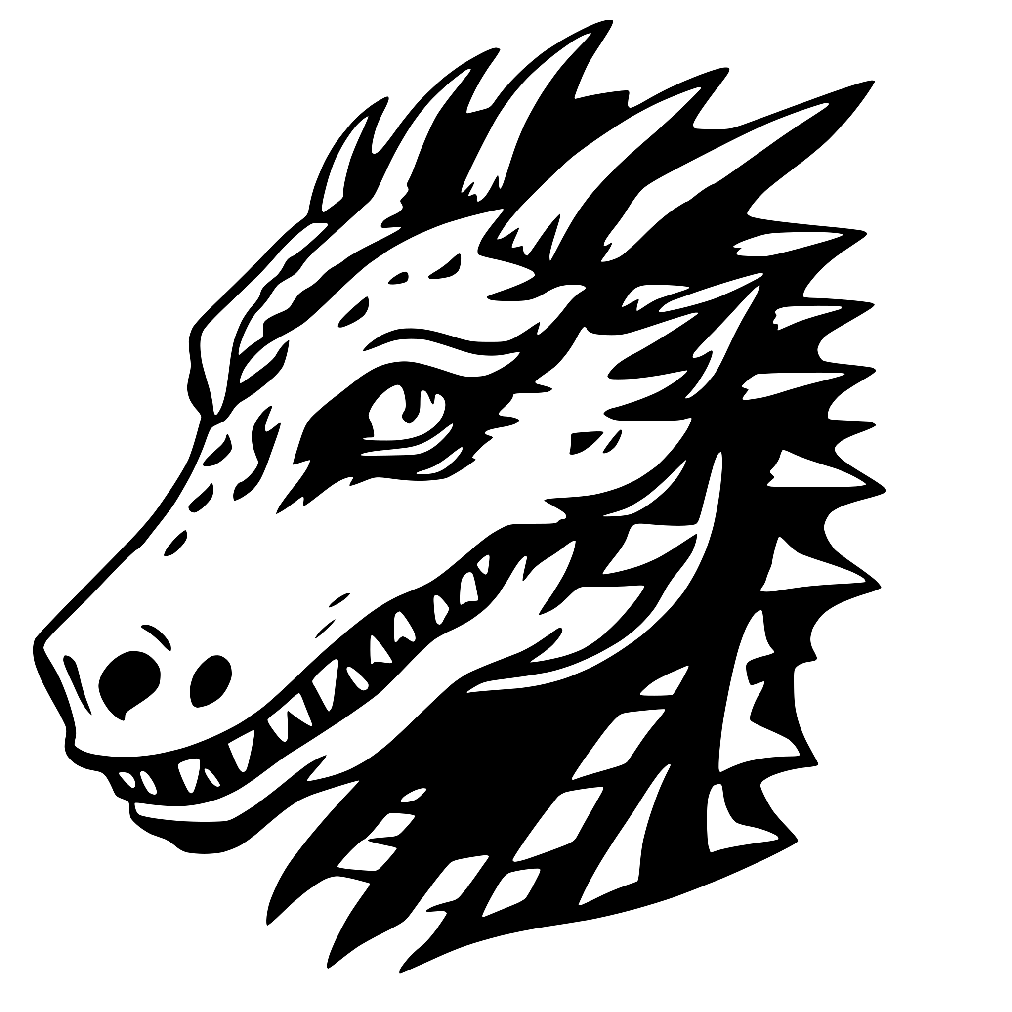 AI-generated SVG of 'dragon head'