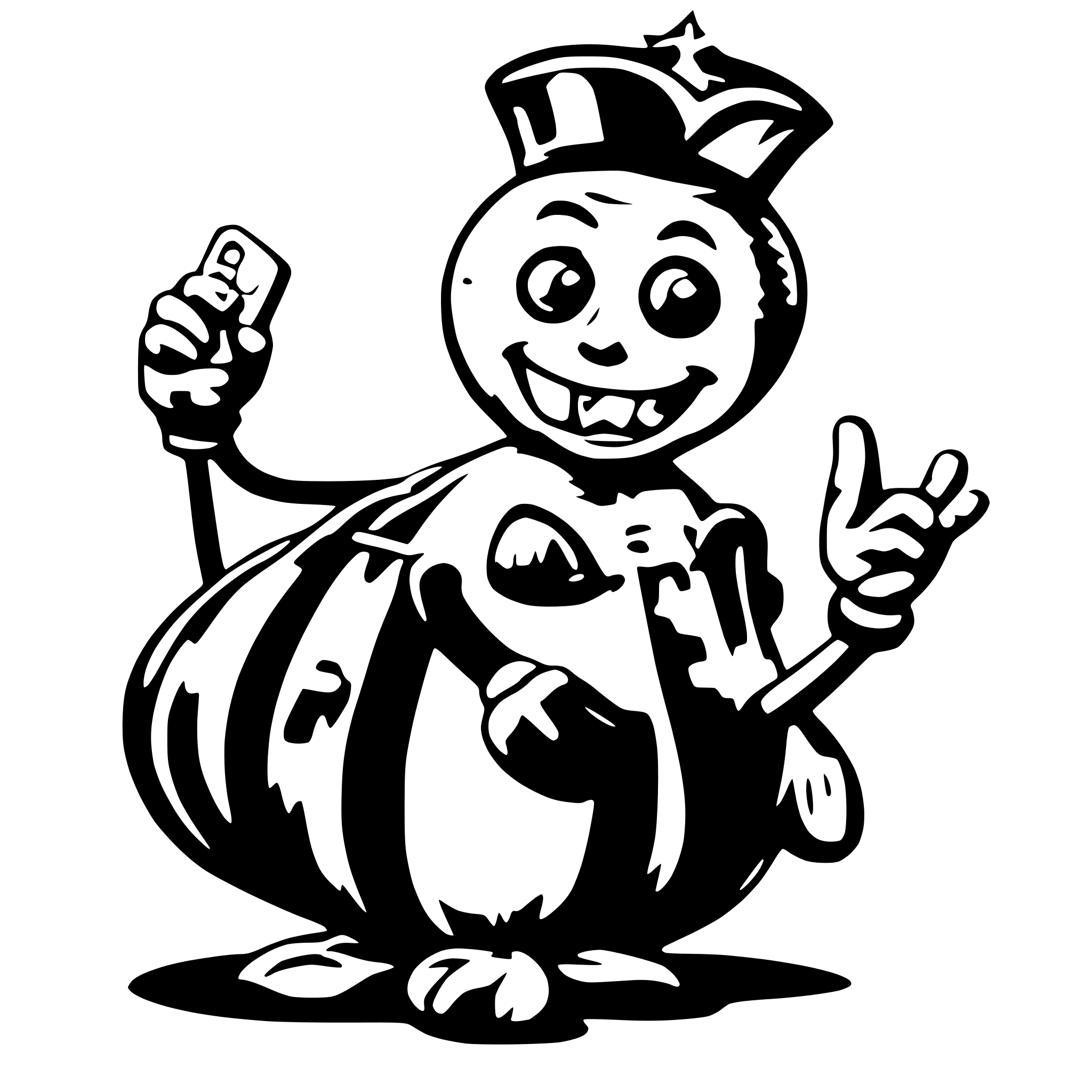 AI-generated SVG of a funny onion talking on a cell phone