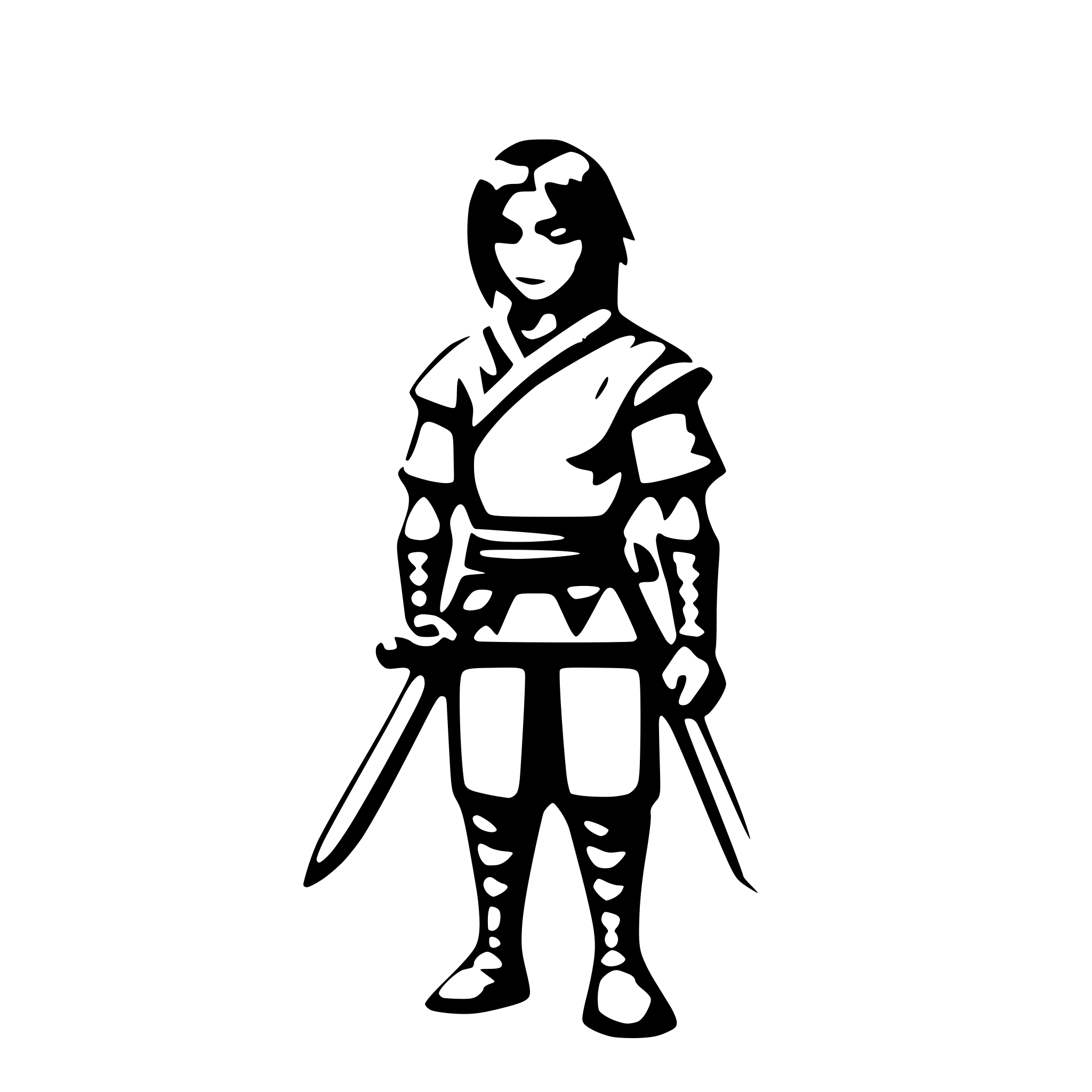 AI-generated SVG of a CUTE samurai