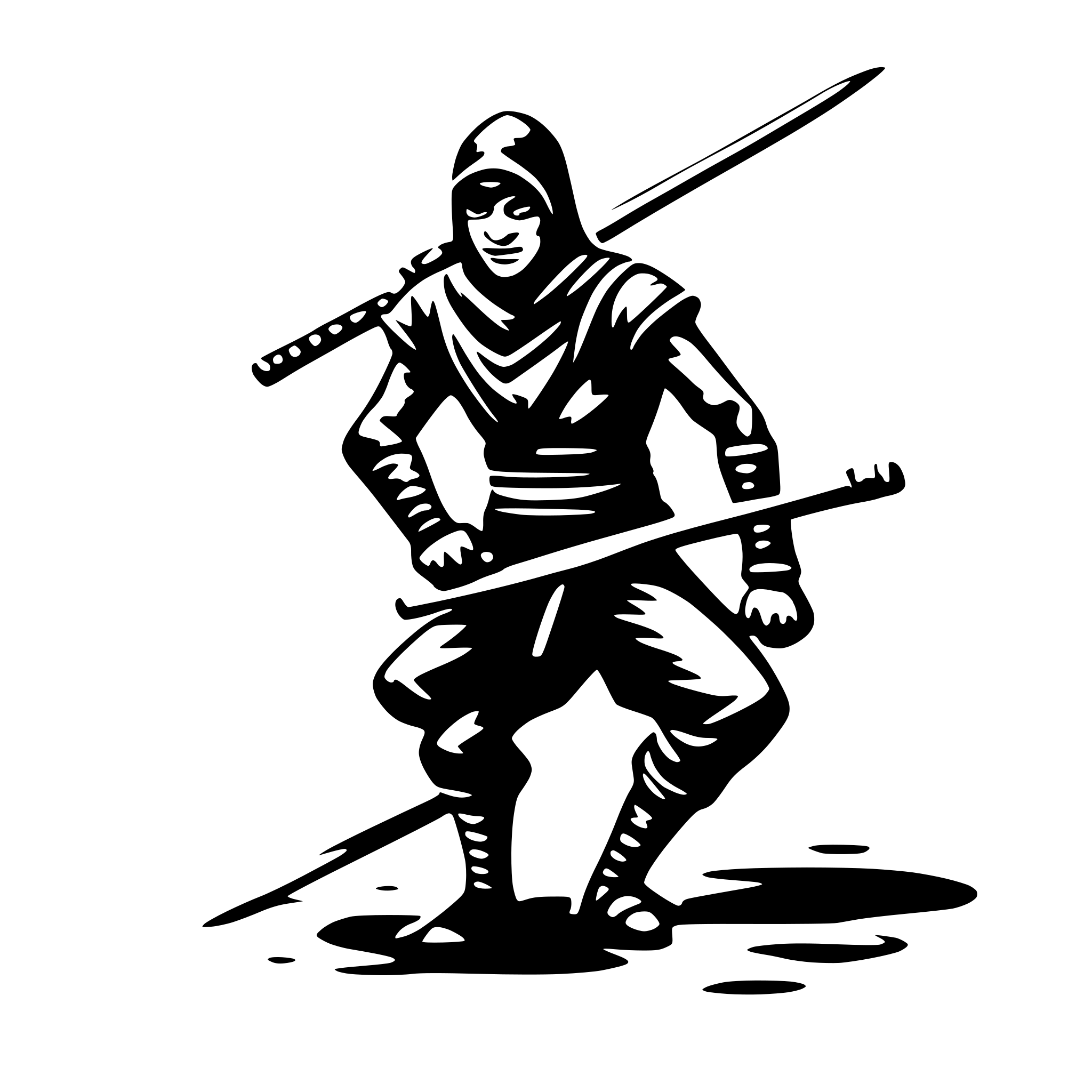 AI-generated SVG of 'Old ninja'