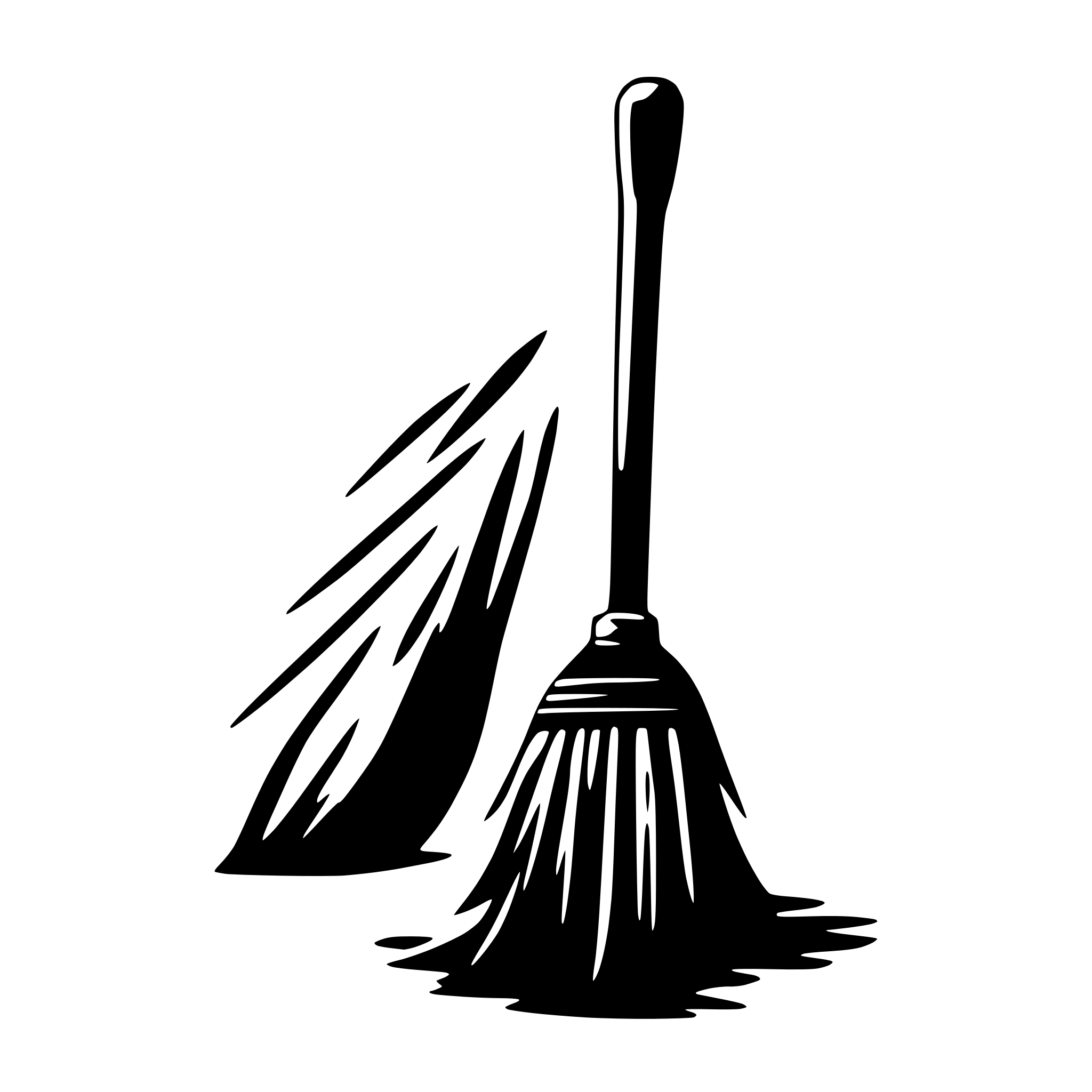 AI-generated SVG of a sihoulette of broom