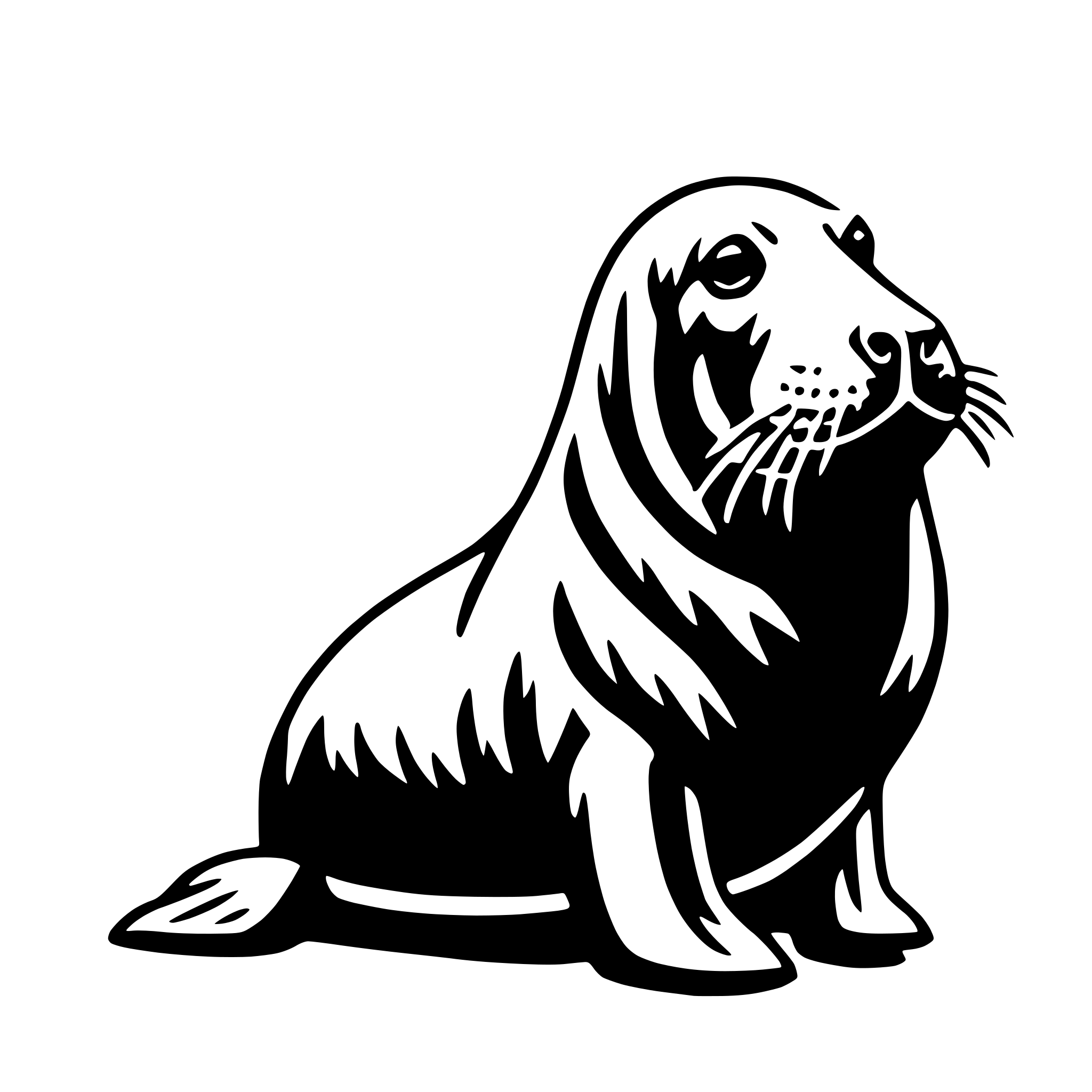 AI-generated SVG of a walrus