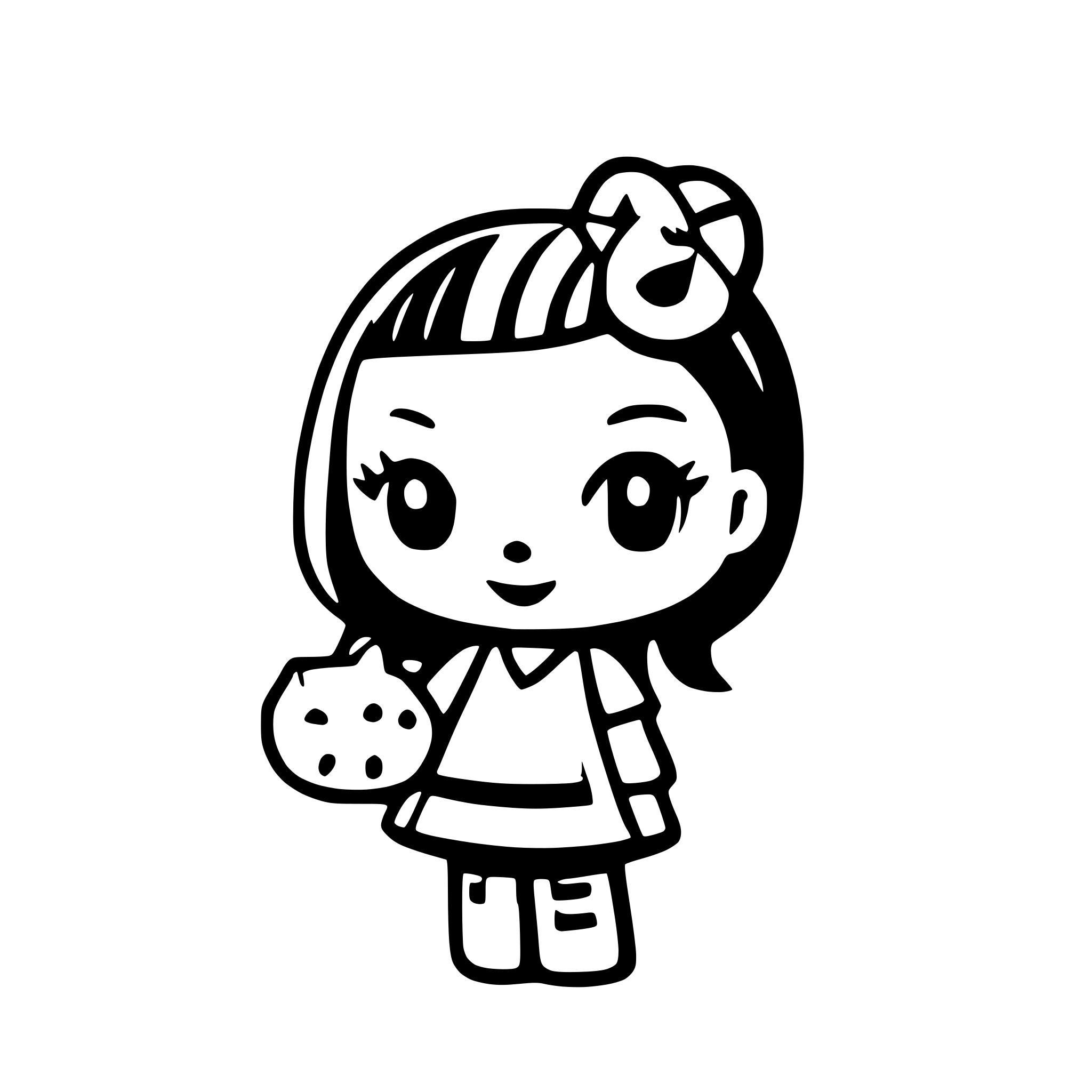 AI-generated SVG of a Mimmy white dans Hello Kitty