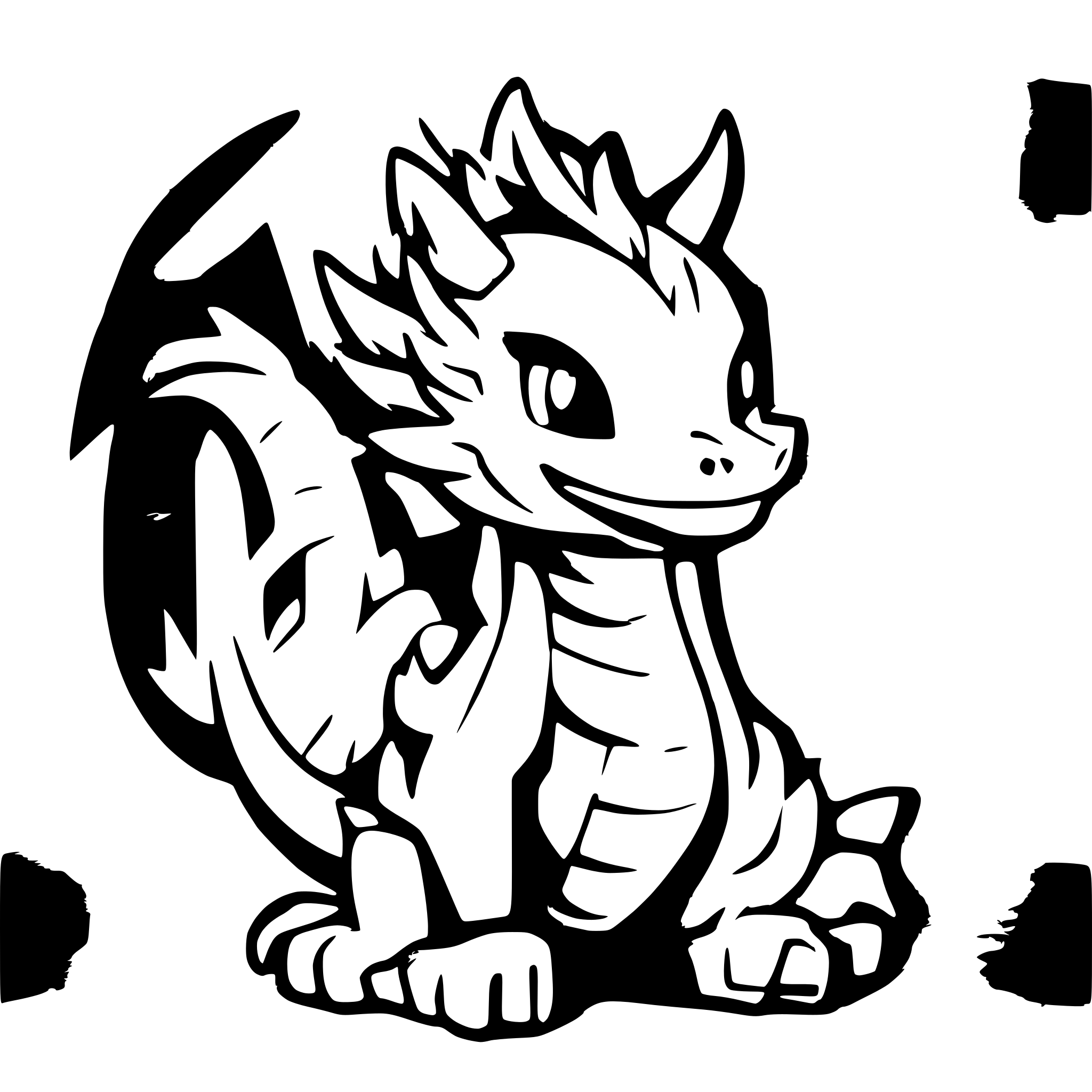 AI-generated SVG of a cute Japanese dragon with very simple strokes easy to cut with a laser cutting machine